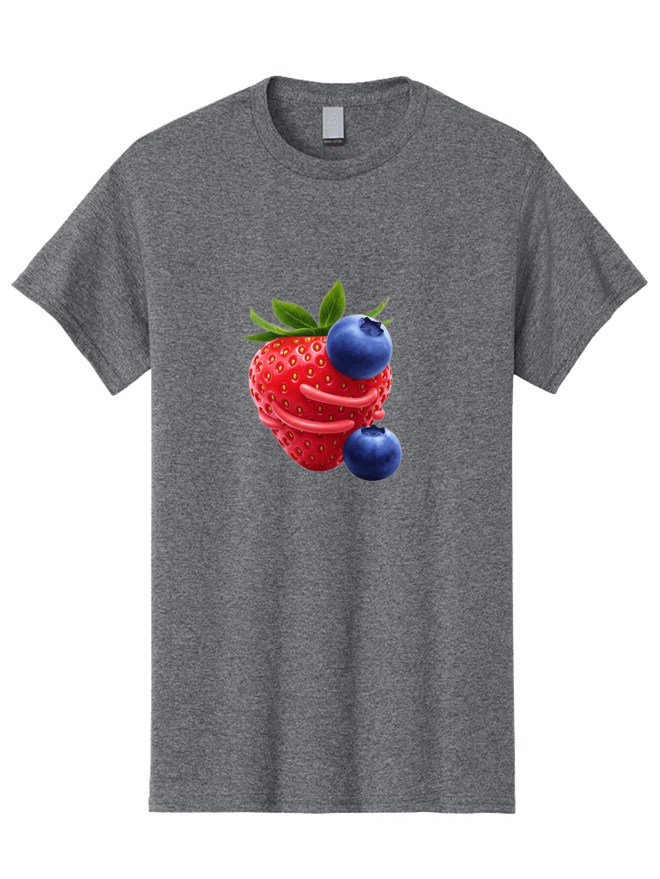 Cartoon-Strawberry-With-Blueberries Men'S Graphic Tee, 100% Cotton, Comfortable Casual Summer Wear, Machine Washable, Vintage Camera, Old Camera, Antique Camera, Black Camera, Classic Photography, Photography Equipment, Nostalgic Device, Baq447 13
