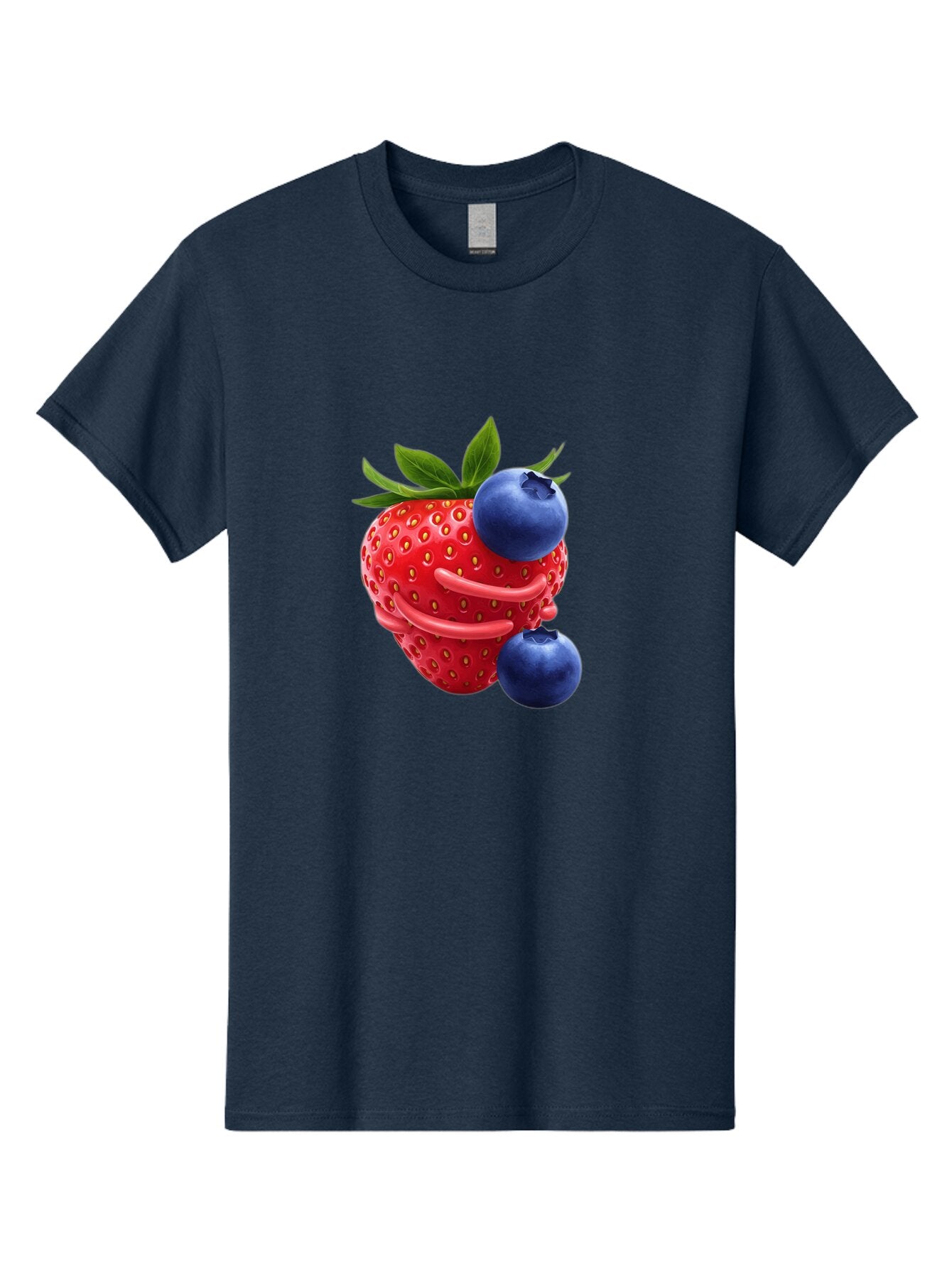 Cartoon-Strawberry-With-Blueberries Men'S Graphic Tee, 100% Cotton, Comfortable Casual Summer Wear, Machine Washable, Vintage Camera, Old Camera, Antique Camera, Black Camera, Classic Photography, Photography Equipment, Nostalgic Device, Baq447 15