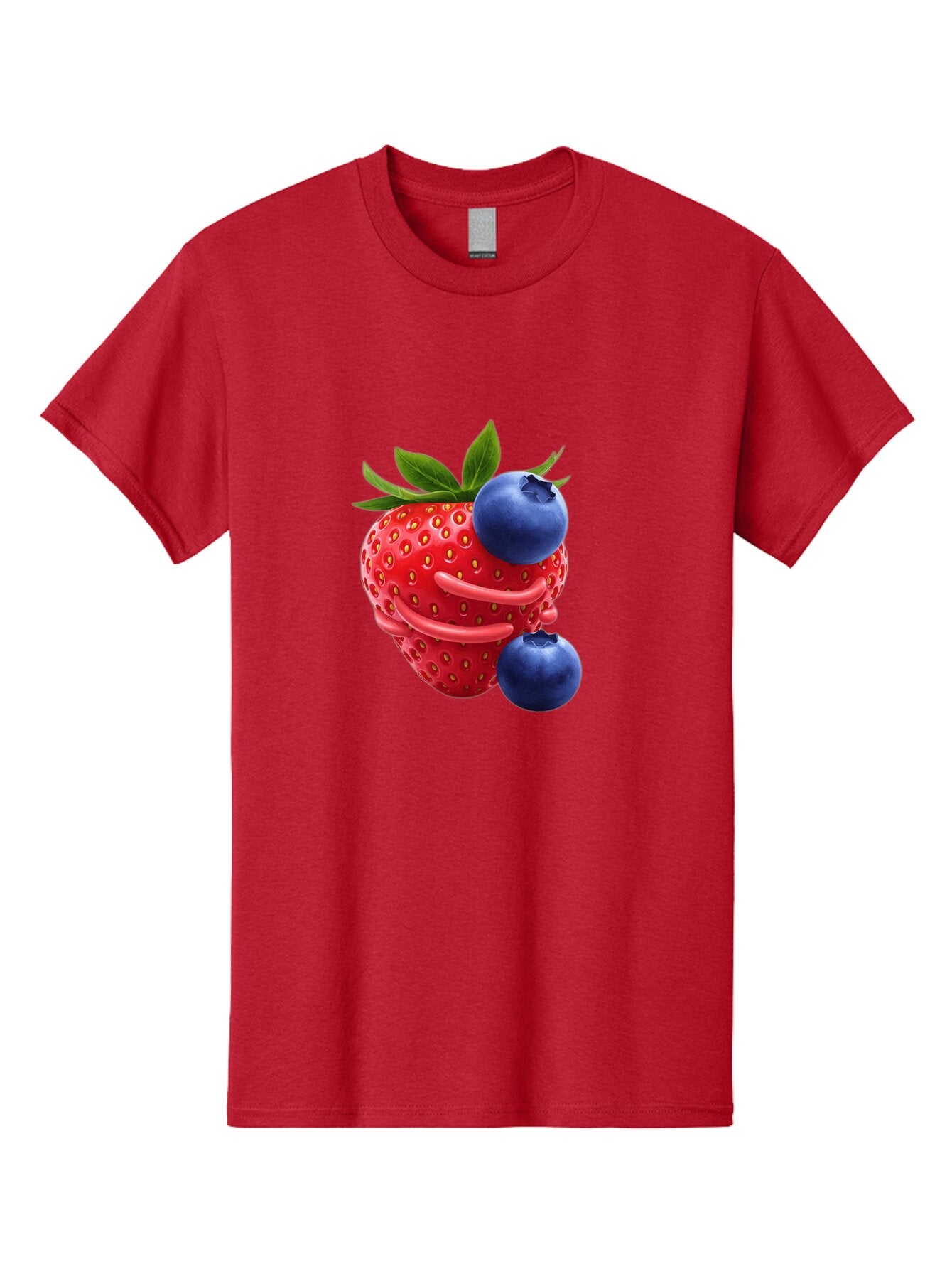 Cartoon-Strawberry-With-Blueberries Men'S Graphic Tee, 100% Cotton, Comfortable Casual Summer Wear, Machine Washable, Vintage Camera, Old Camera, Antique Camera, Black Camera, Classic Photography, Photography Equipment, Nostalgic Device, Baq447 9