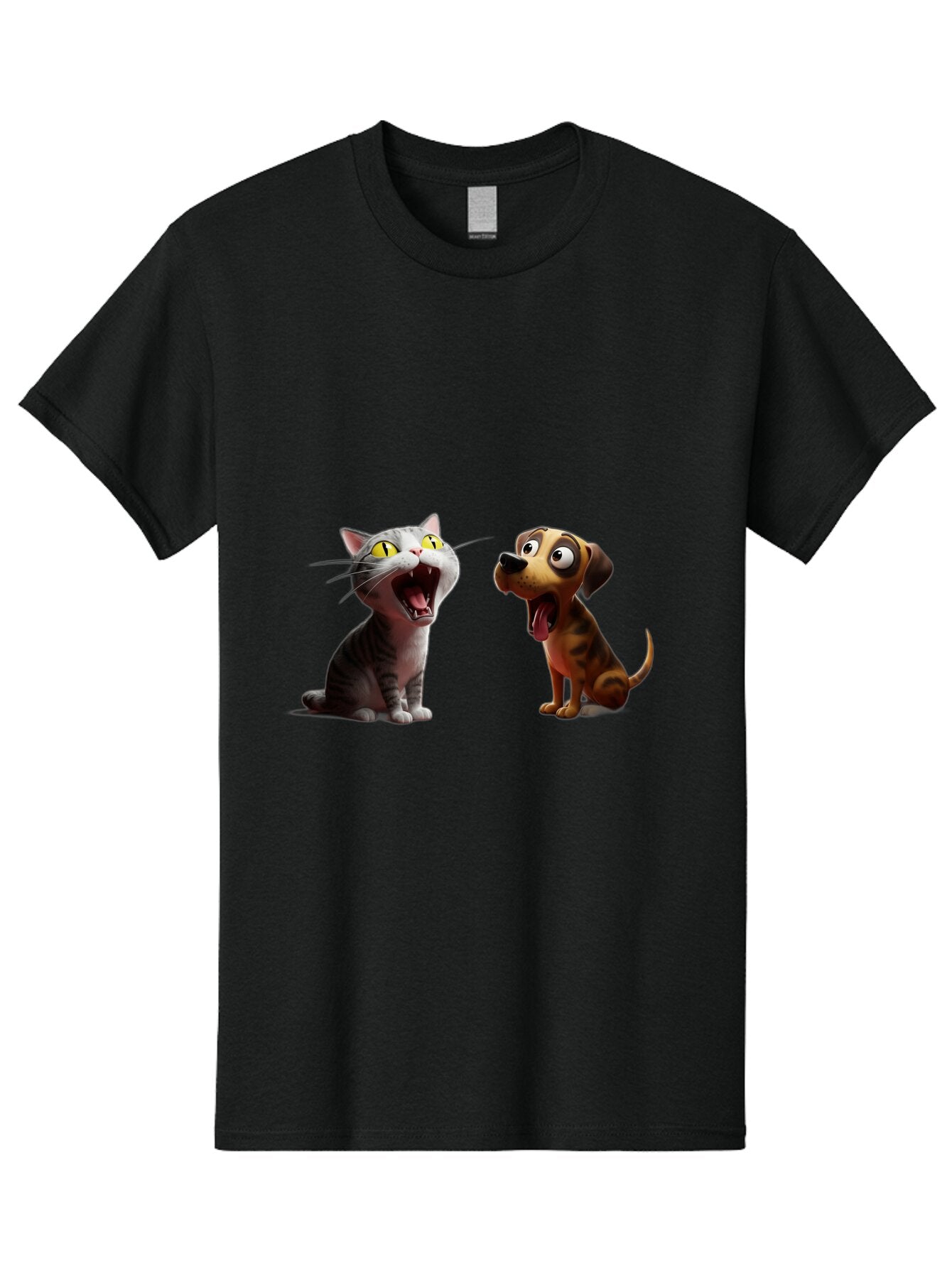 Cat-And-Dog-Howling Men'S Graphic Tee, 100% Cotton, Comfortable Casual Summer Wear, Machine Washable, Vintage Camera, Old Camera, Antique Camera, Black Camera, Classic Photography, Photography Equipment, Nostalgic Device, Film Camera, Baq451 8