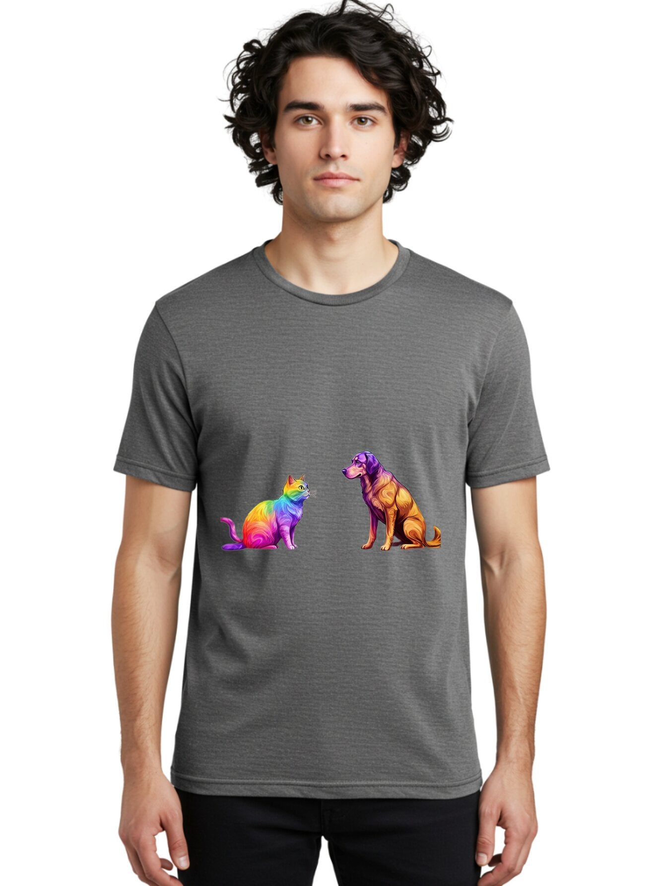 Cat-And-Dog Men'S Graphic Tee, 100% Cotton, Comfortable Casual Summer Wear, Machine Washable, Vintage Camera, Old Camera, Antique Camera, Black Camera, Classic Photography, Photography Equipment, Nostalgic Device, Film Camera, Camera Art Baq452 25