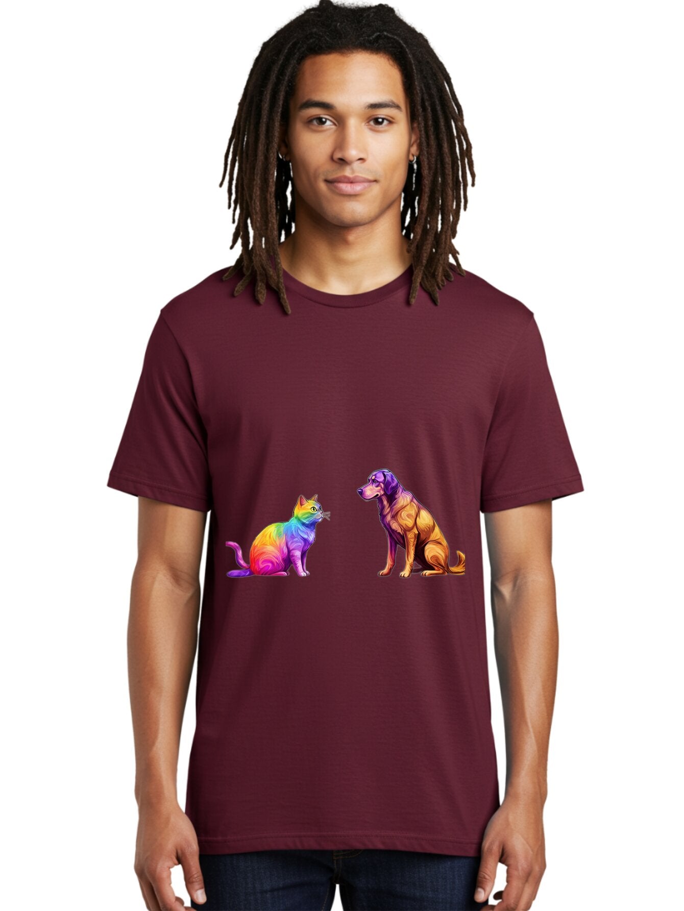 Cat-And-Dog Men'S Graphic Tee, 100% Cotton, Comfortable Casual Summer Wear, Machine Washable, Vintage Camera, Old Camera, Antique Camera, Black Camera, Classic Photography, Photography Equipment, Nostalgic Device, Film Camera, Camera Art Baq452 17