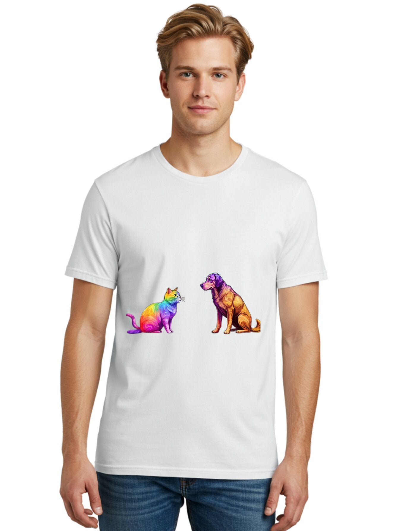 Cat-And-Dog Men'S Graphic Tee, 100% Cotton, Comfortable Casual Summer Wear, Machine Washable, Vintage Camera, Old Camera, Antique Camera, Black Camera, Classic Photography, Photography Equipment, Nostalgic Device, Film Camera, Camera Art Baq452 26