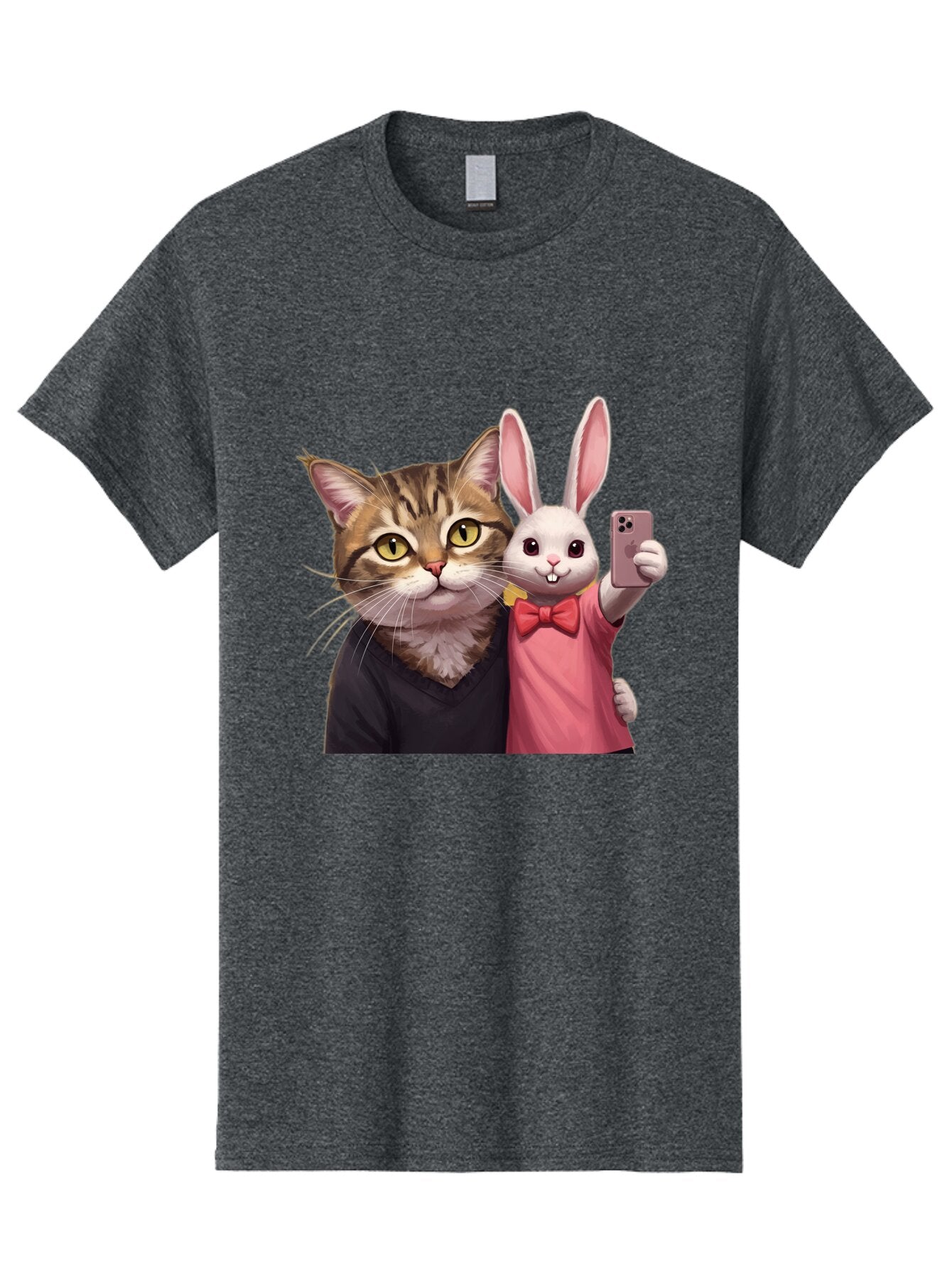 Cat-And-Rabbit-1 Men'S Graphic Tee, 100% Cotton, Comfortable Casual Summer Wear, Machine Washable, Vintage Camera, Old Camera, Antique Camera, Black Camera, Classic Photography, Photography Equipment, Nostalgic Device, Film Camera, Camera Art Baq453 10