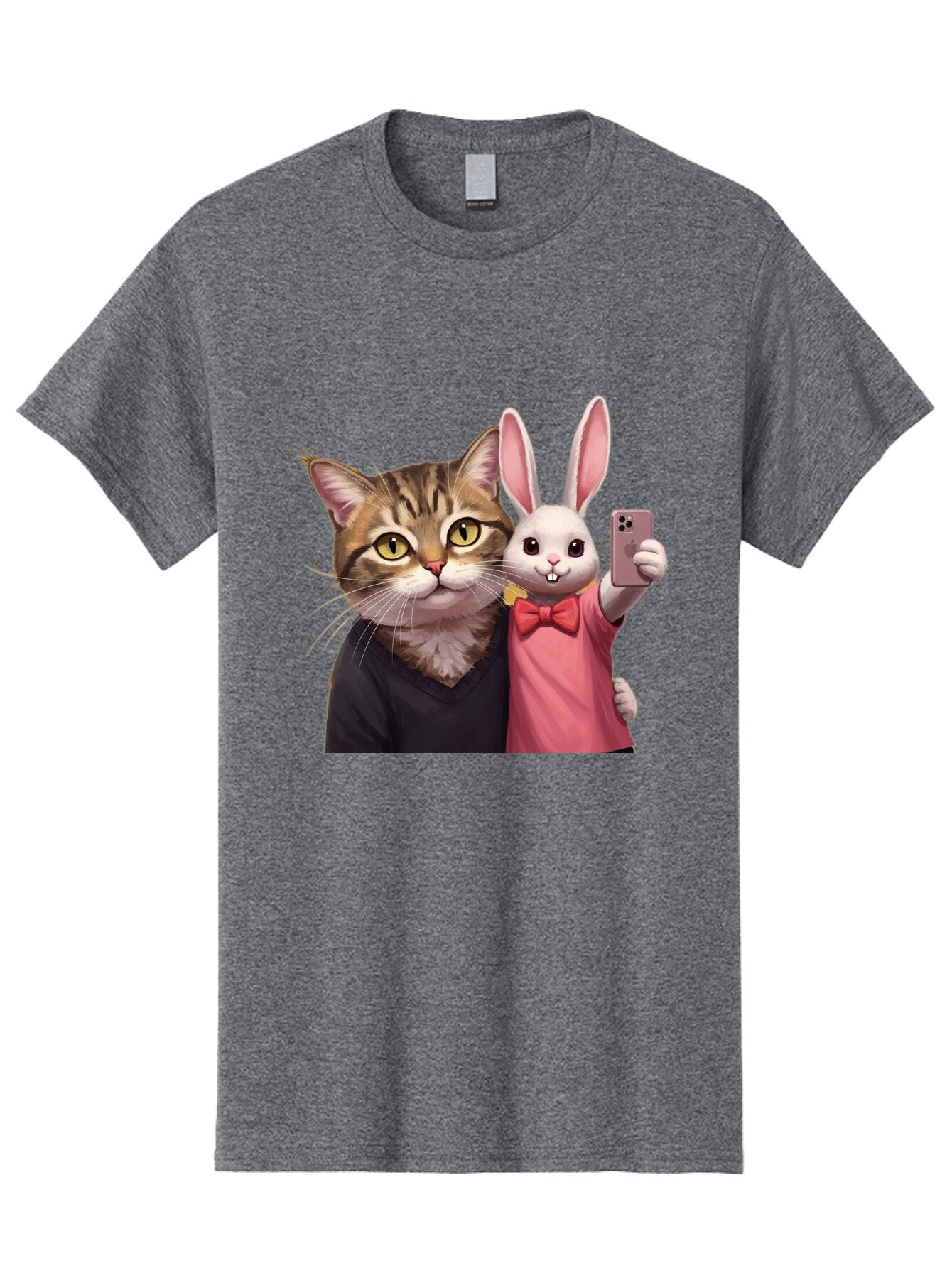 Cat-And-Rabbit-1 Men'S Graphic Tee, 100% Cotton, Comfortable Casual Summer Wear, Machine Washable, Vintage Camera, Old Camera, Antique Camera, Black Camera, Classic Photography, Photography Equipment, Nostalgic Device, Film Camera, Camera Art Baq453 12