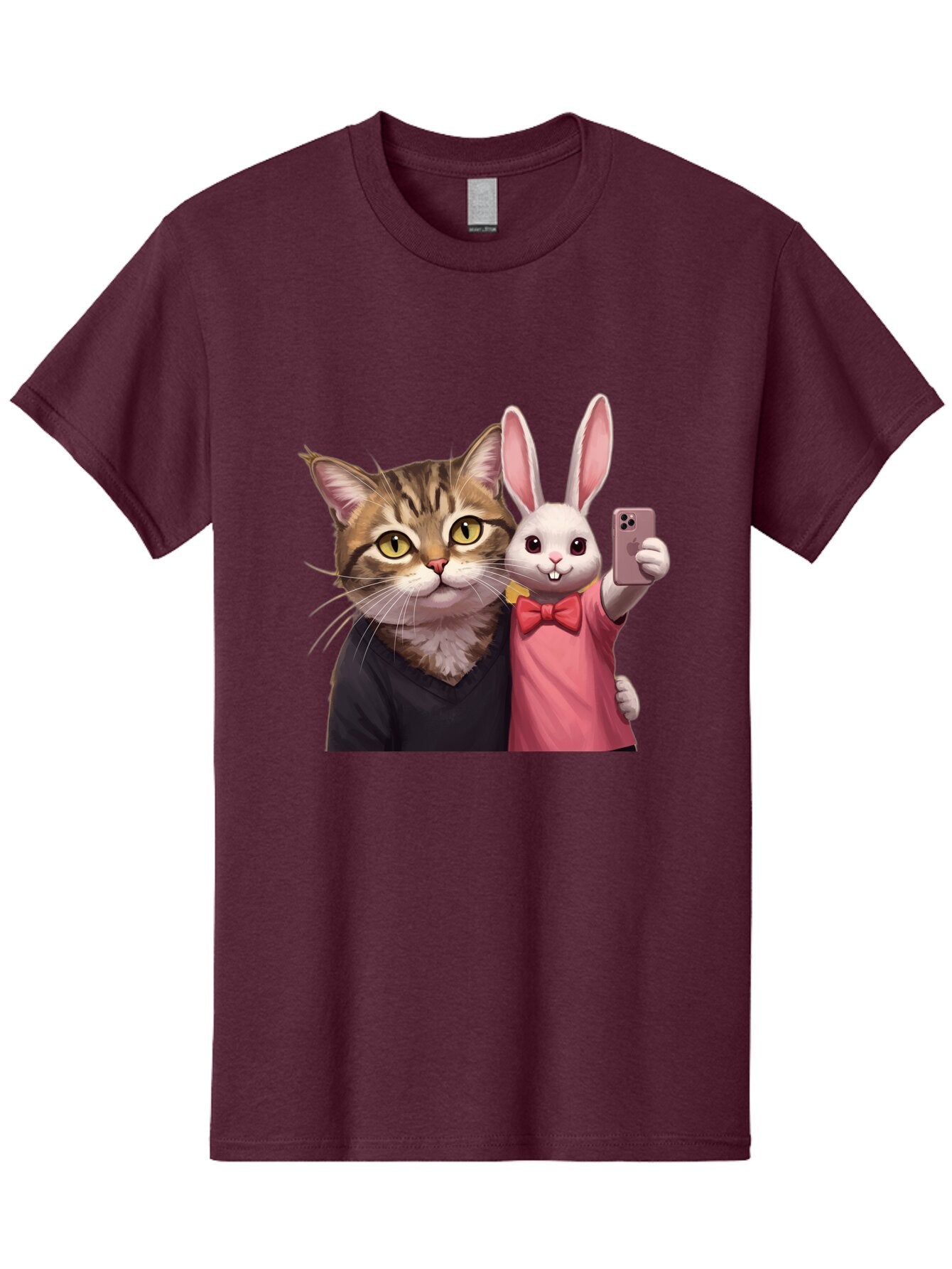 Cat-And-Rabbit-1 Men'S Graphic Tee, 100% Cotton, Comfortable Casual Summer Wear, Machine Washable, Vintage Camera, Old Camera, Antique Camera, Black Camera, Classic Photography, Photography Equipment, Nostalgic Device, Film Camera, Camera Art Baq453 9