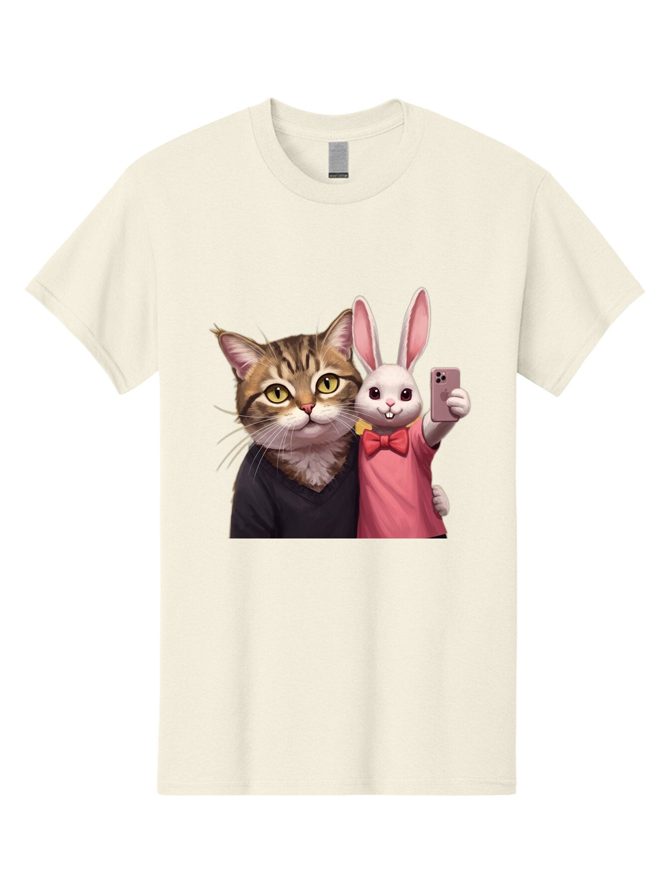 Cat-And-Rabbit-1 Men'S Graphic Tee, 100% Cotton, Comfortable Casual Summer Wear, Machine Washable, Vintage Camera, Old Camera, Antique Camera, Black Camera, Classic Photography, Photography Equipment, Nostalgic Device, Film Camera, Camera Art Baq453 14