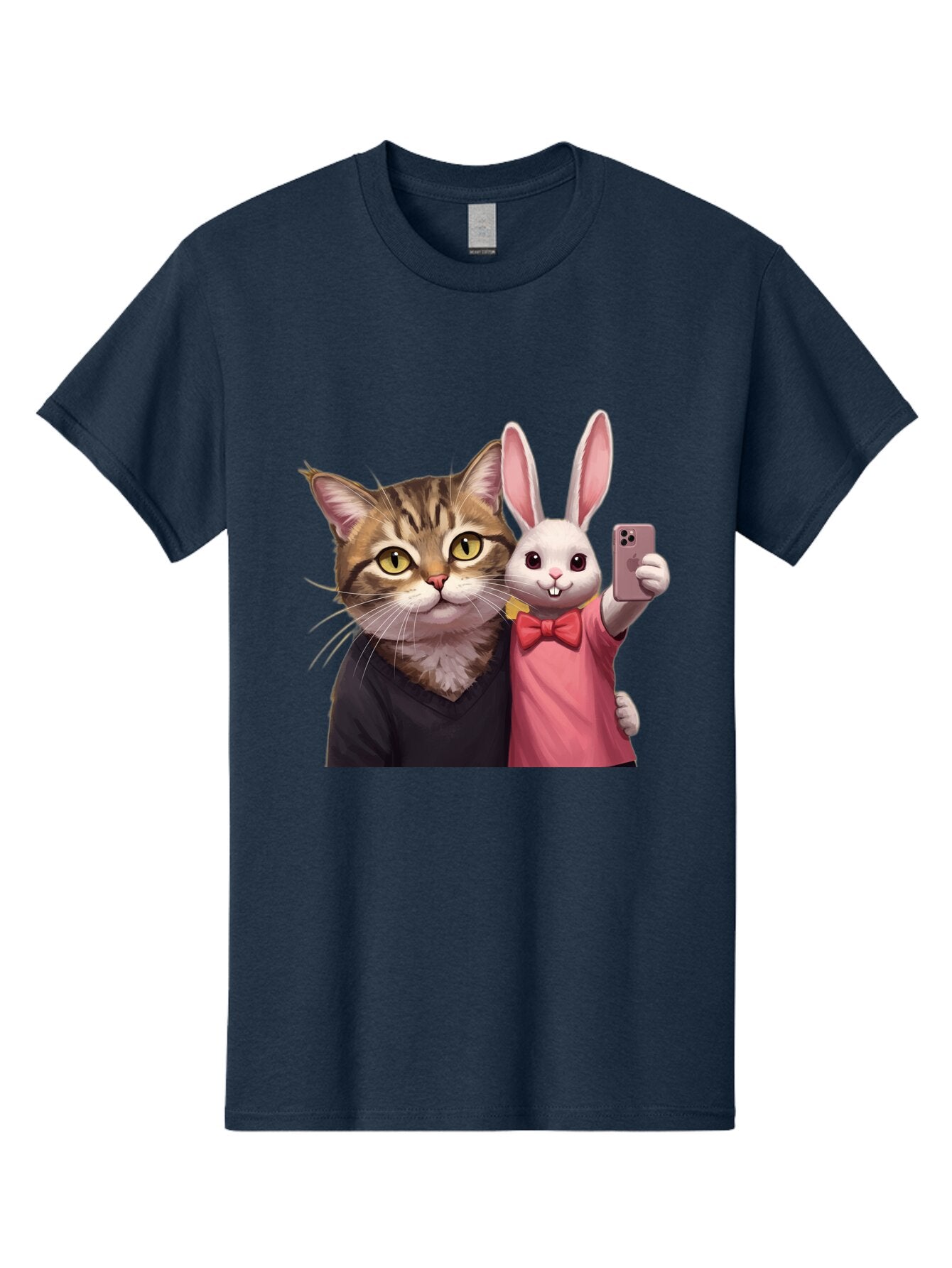 Cat-And-Rabbit-1 Men'S Graphic Tee, 100% Cotton, Comfortable Casual Summer Wear, Machine Washable, Vintage Camera, Old Camera, Antique Camera, Black Camera, Classic Photography, Photography Equipment, Nostalgic Device, Film Camera, Camera Art Baq453 6