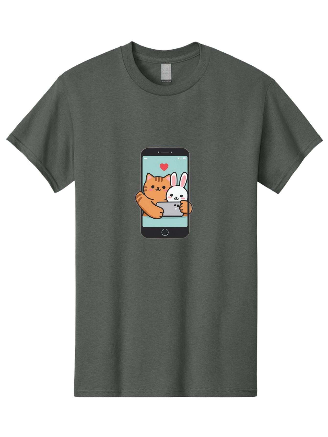Cat-And-Rabbit-2 Men'S Graphic Tee, 100% Cotton, Comfortable Casual Summer Wear, Machine Washable, Vintage Camera, Old Camera, Antique Camera, Black Camera, Classic Photography, Photography Equipment, Nostalgic Device, Film Camera, Camera Art Baq454 3