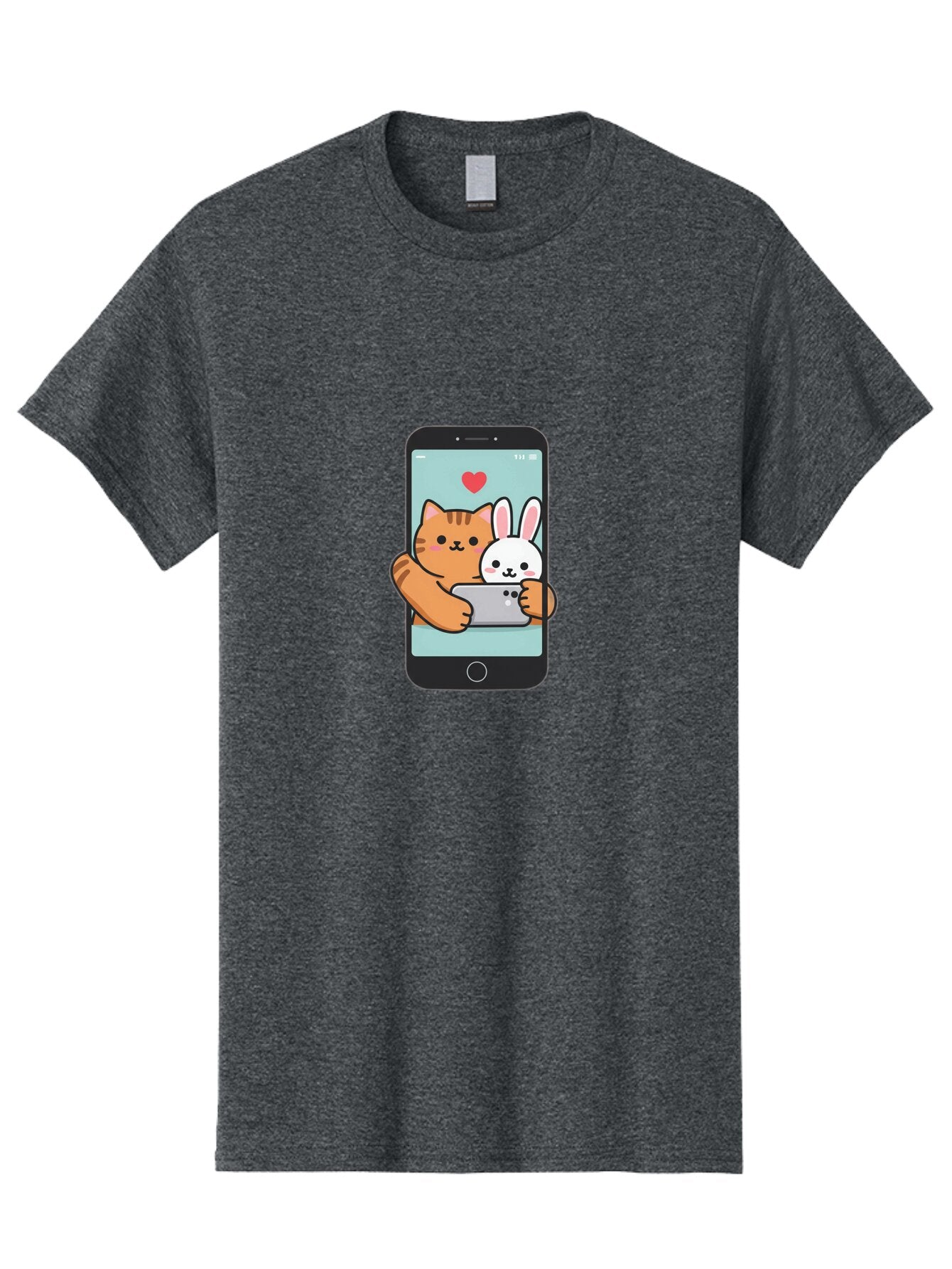 Cat-And-Rabbit-2 Men'S Graphic Tee, 100% Cotton, Comfortable Casual Summer Wear, Machine Washable, Vintage Camera, Old Camera, Antique Camera, Black Camera, Classic Photography, Photography Equipment, Nostalgic Device, Film Camera, Camera Art Baq454