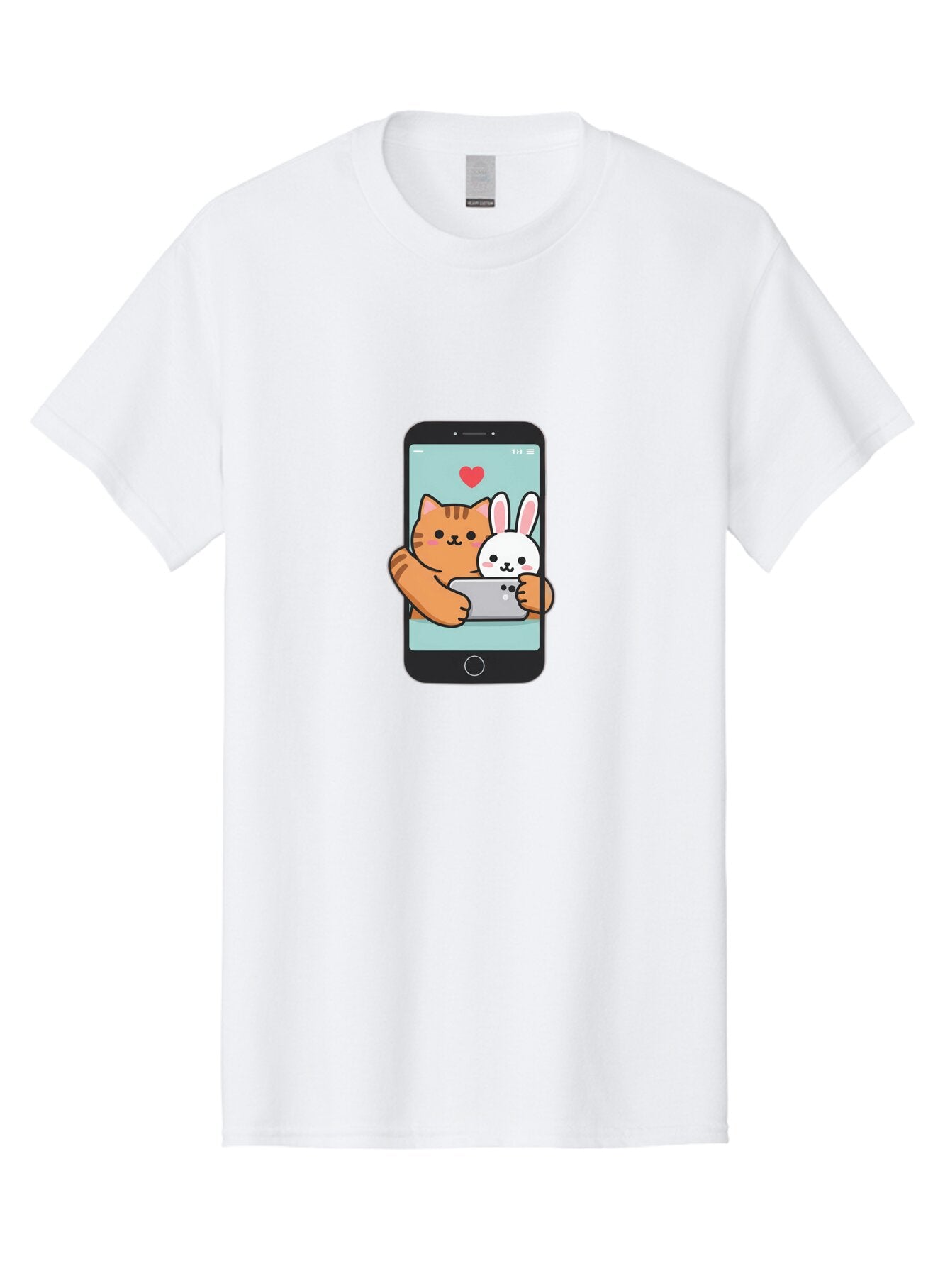 Cat-And-Rabbit-2 Men'S Graphic Tee, 100% Cotton, Comfortable Casual Summer Wear, Machine Washable, Vintage Camera, Old Camera, Antique Camera, Black Camera, Classic Photography, Photography Equipment, Nostalgic Device, Film Camera, Camera Art Baq454 8