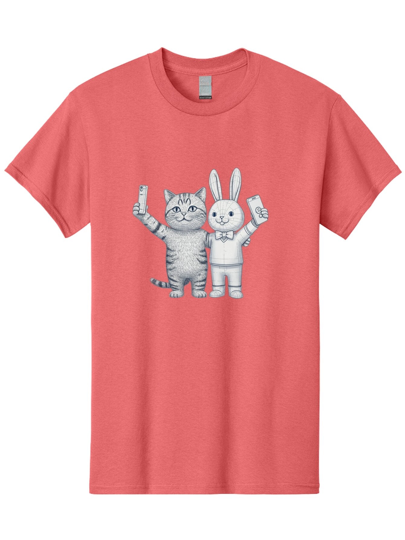Cat-And-Rabbit-Duo Men'S Graphic Tee, 100% Cotton, Comfortable Casual Summer Wear, Machine Washable, Vintage Camera, Old Camera, Antique Camera, Black Camera, Classic Photography, Photography Equipment, Nostalgic Device, Film Camera, Baq455 4