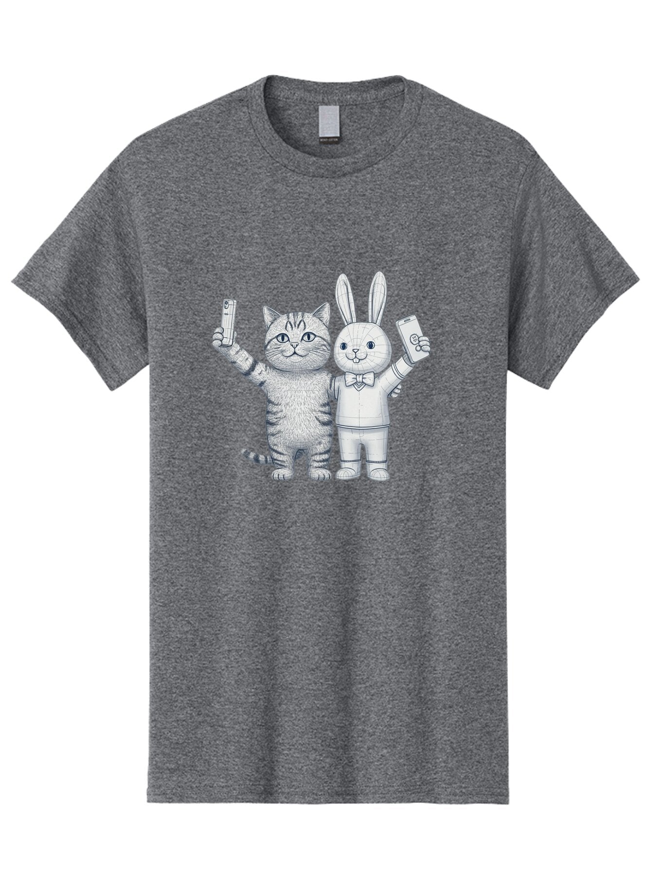 Cat-And-Rabbit-Duo Men'S Graphic Tee, 100% Cotton, Comfortable Casual Summer Wear, Machine Washable, Vintage Camera, Old Camera, Antique Camera, Black Camera, Classic Photography, Photography Equipment, Nostalgic Device, Film Camera, Baq455 7