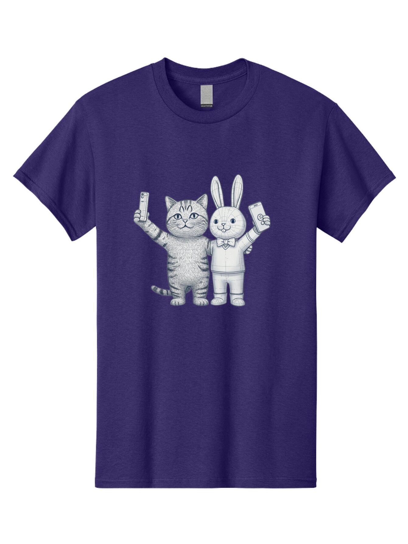 Cat-And-Rabbit-Duo Men'S Graphic Tee, 100% Cotton, Comfortable Casual Summer Wear, Machine Washable, Vintage Camera, Old Camera, Antique Camera, Black Camera, Classic Photography, Photography Equipment, Nostalgic Device, Film Camera, Baq455 11