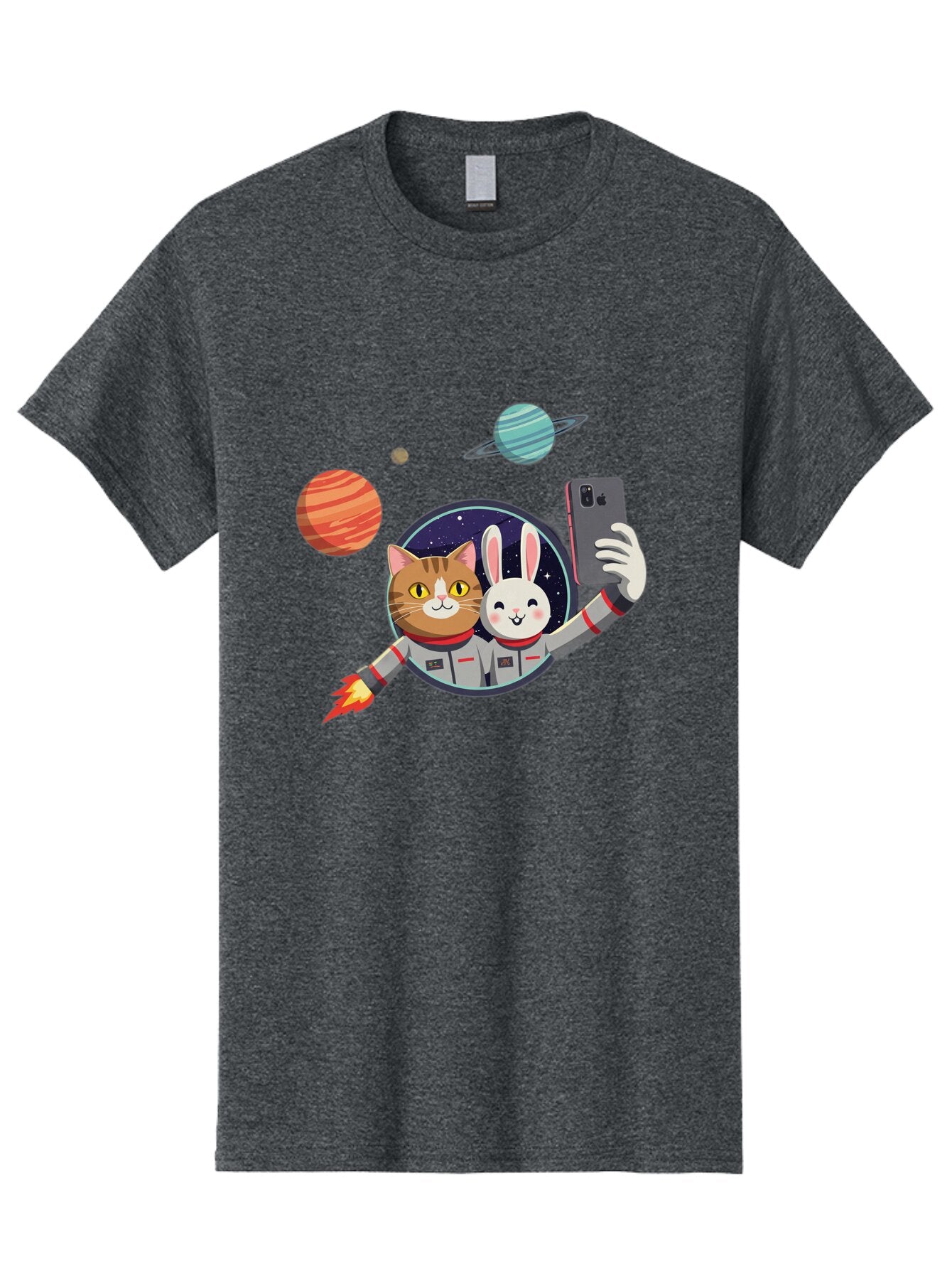 Cat-And-Rabbit-In-Space Men'S Graphic Tee, 100% Cotton, Comfortable Casual Summer Wear, Machine Washable, Vintage Camera, Old Camera, Antique Camera, Black Camera, Classic Photography, Photography Equipment, Nostalgic Device, Film Camera, Baq456 5
