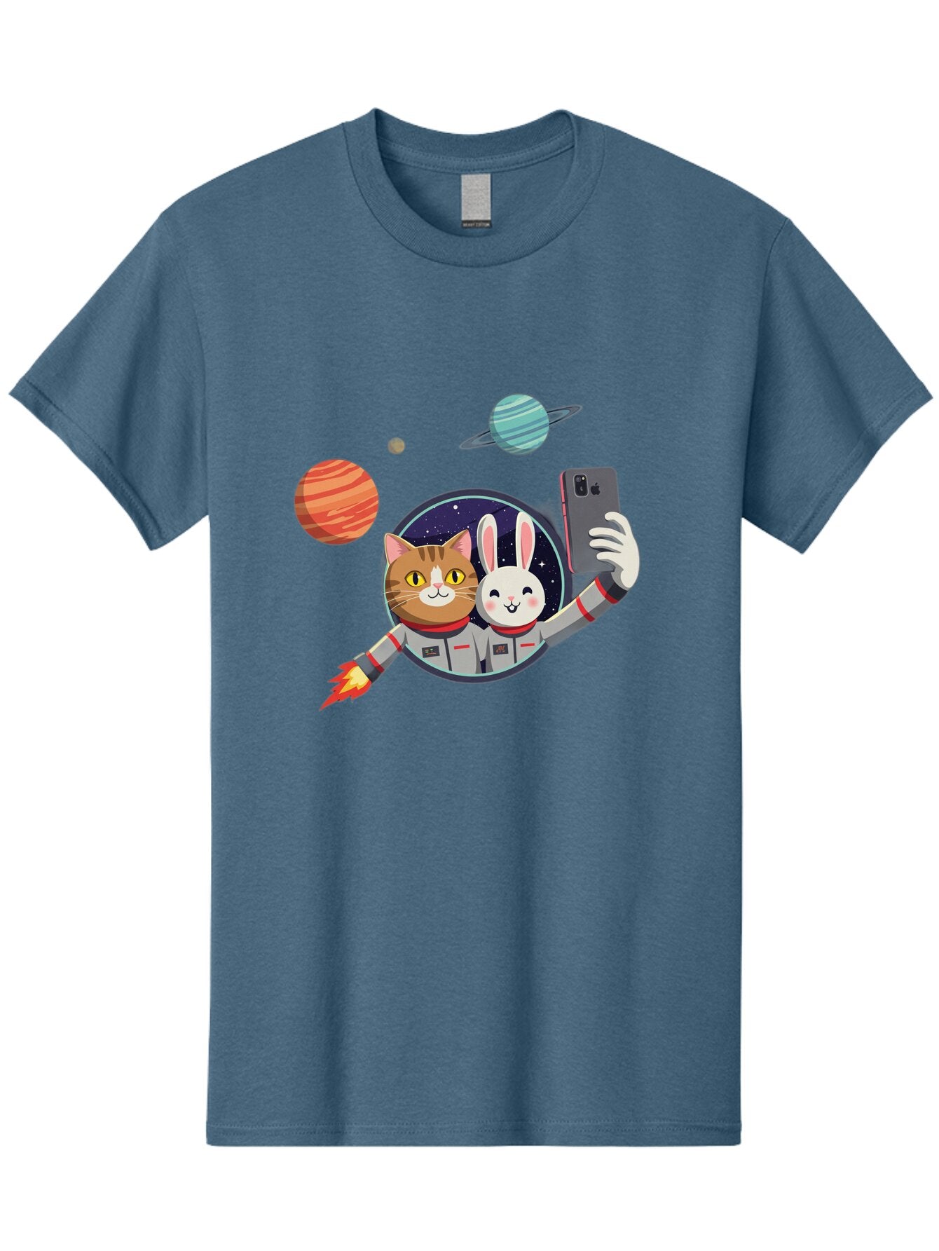 Cat-And-Rabbit-In-Space Men'S Graphic Tee, 100% Cotton, Comfortable Casual Summer Wear, Machine Washable, Vintage Camera, Old Camera, Antique Camera, Black Camera, Classic Photography, Photography Equipment, Nostalgic Device, Film Camera, Baq456 8