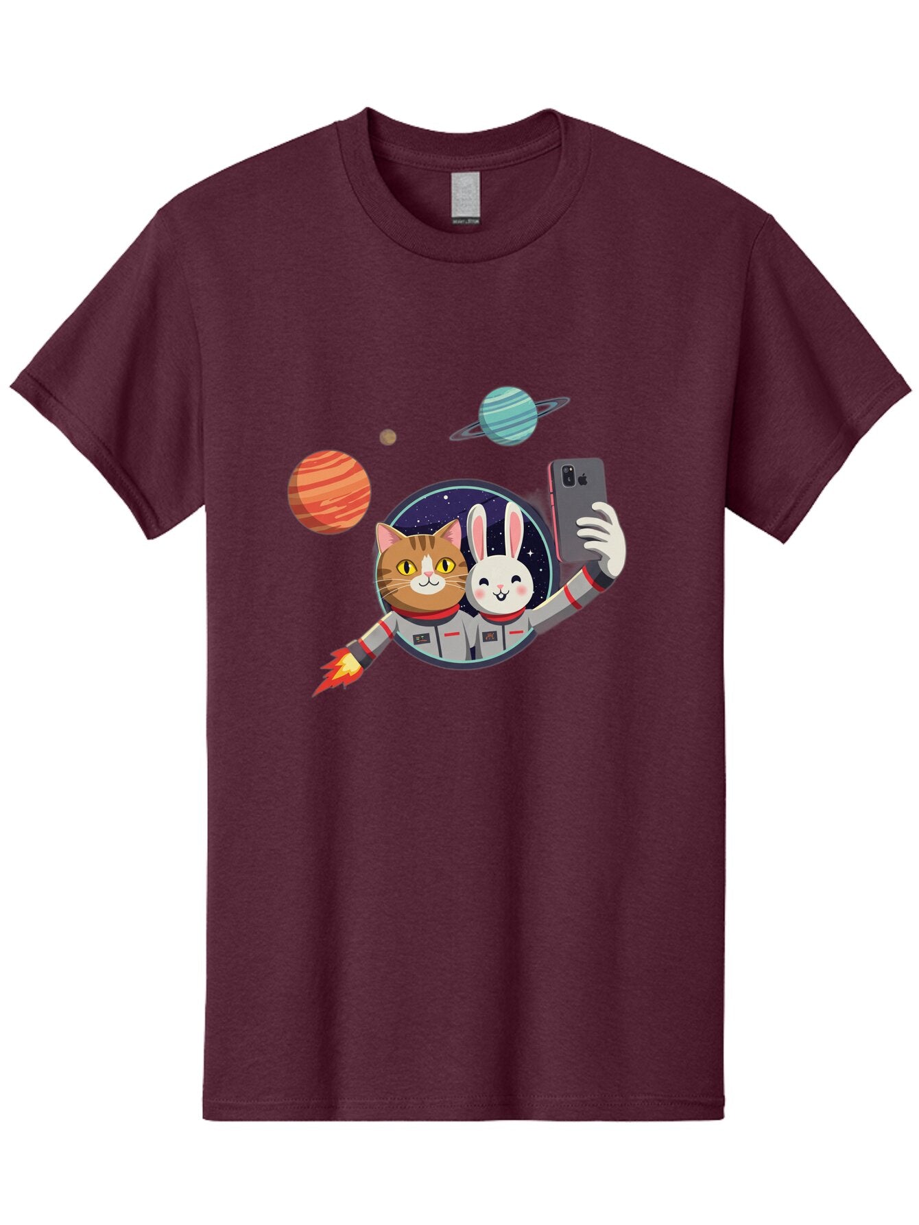 Cat-And-Rabbit-In-Space Men'S Graphic Tee, 100% Cotton, Comfortable Casual Summer Wear, Machine Washable, Vintage Camera, Old Camera, Antique Camera, Black Camera, Classic Photography, Photography Equipment, Nostalgic Device, Film Camera, Baq456 14