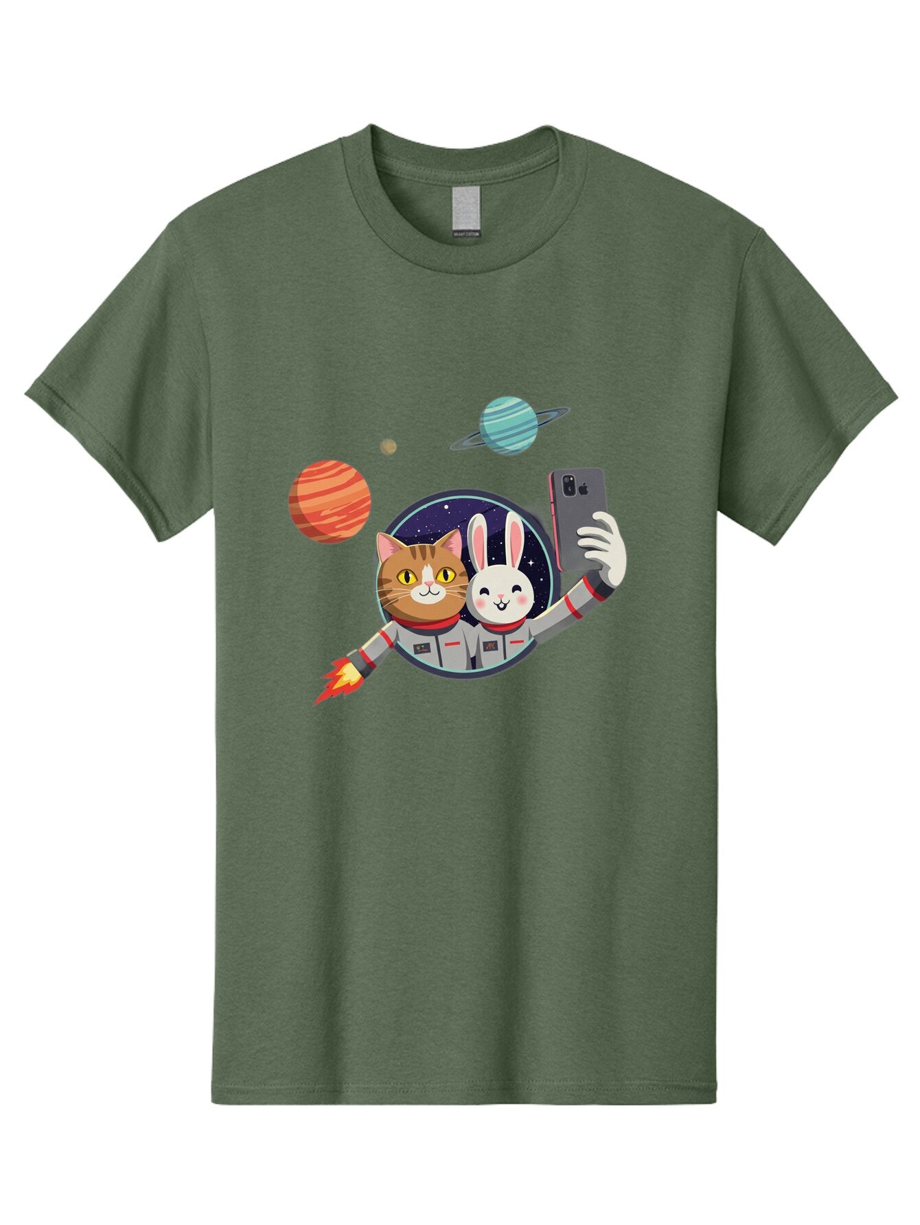 Cat-And-Rabbit-In-Space Men'S Graphic Tee, 100% Cotton, Comfortable Casual Summer Wear, Machine Washable, Vintage Camera, Old Camera, Antique Camera, Black Camera, Classic Photography, Photography Equipment, Nostalgic Device, Film Camera, Baq456 11