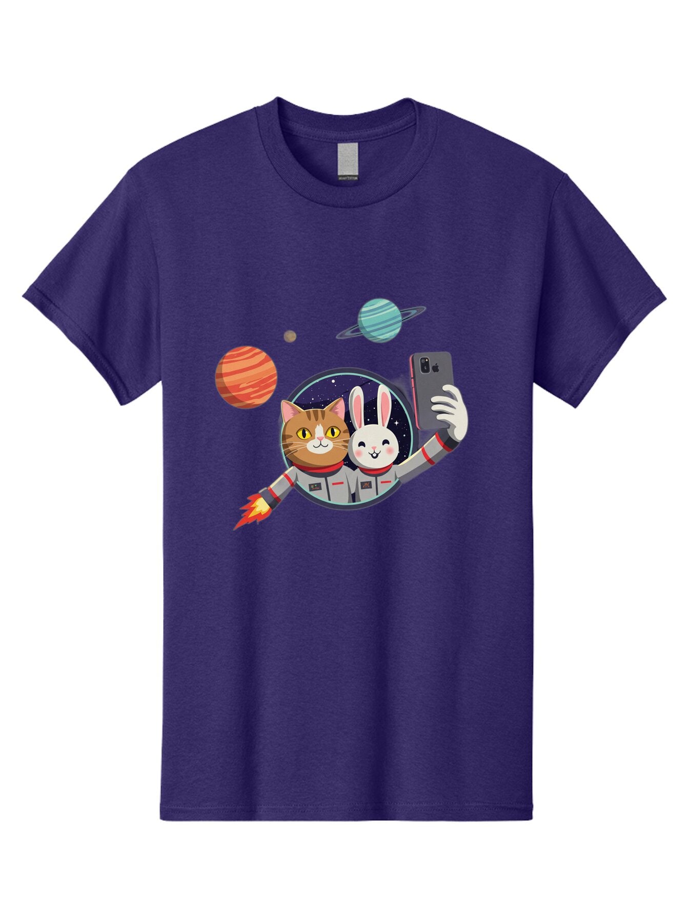 Cat-And-Rabbit-In-Space Men'S Graphic Tee, 100% Cotton, Comfortable Casual Summer Wear, Machine Washable, Vintage Camera, Old Camera, Antique Camera, Black Camera, Classic Photography, Photography Equipment, Nostalgic Device, Film Camera, Baq456 9