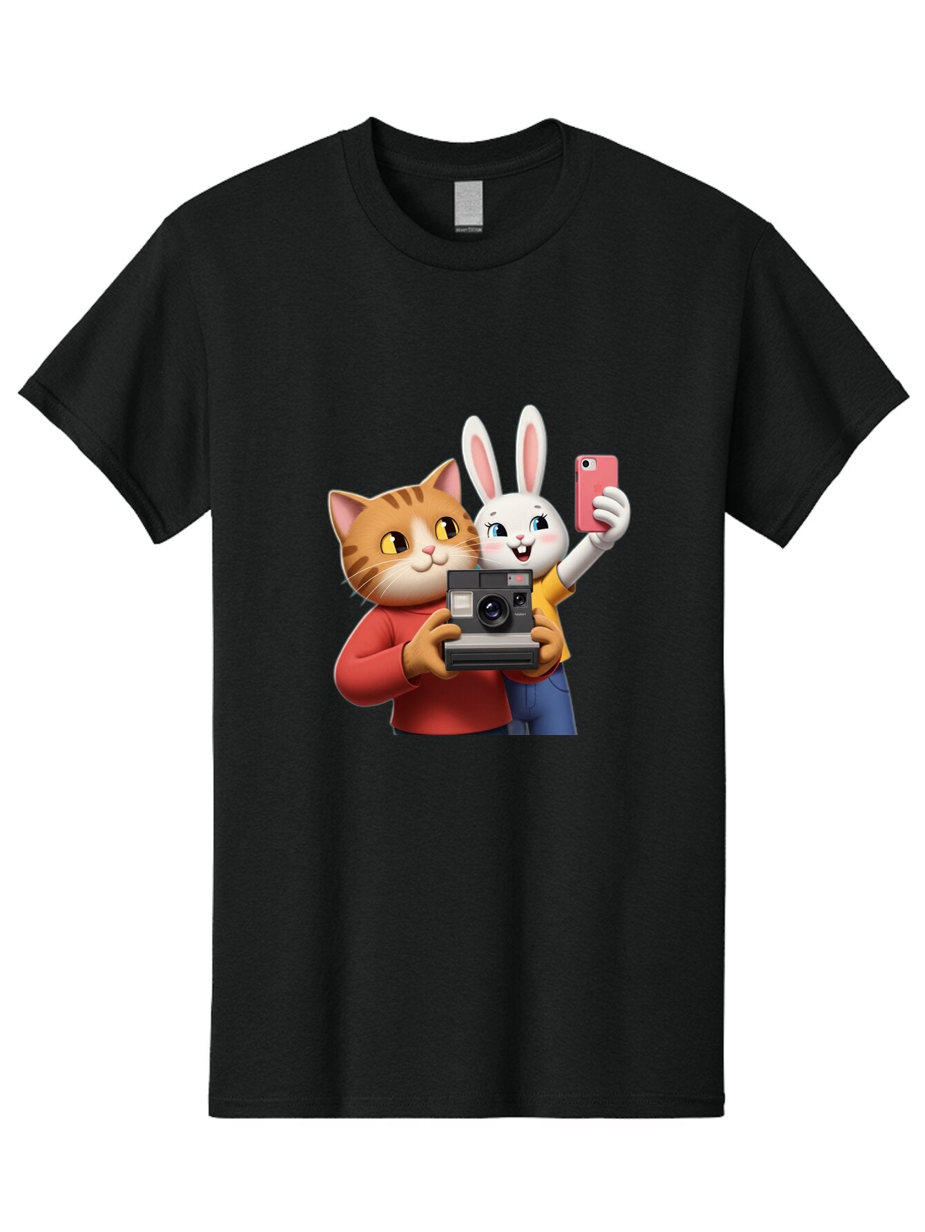 Cat-And-Rabbit Men'S Graphic Tee, 100% Cotton, Comfortable Casual Summer Wear, Machine Washable, Vintage Camera, Old Camera, Antique Camera, Black Camera, Classic Photography, Photography Equipment, Nostalgic Device, Film Camera, Camera Art Baq458 9