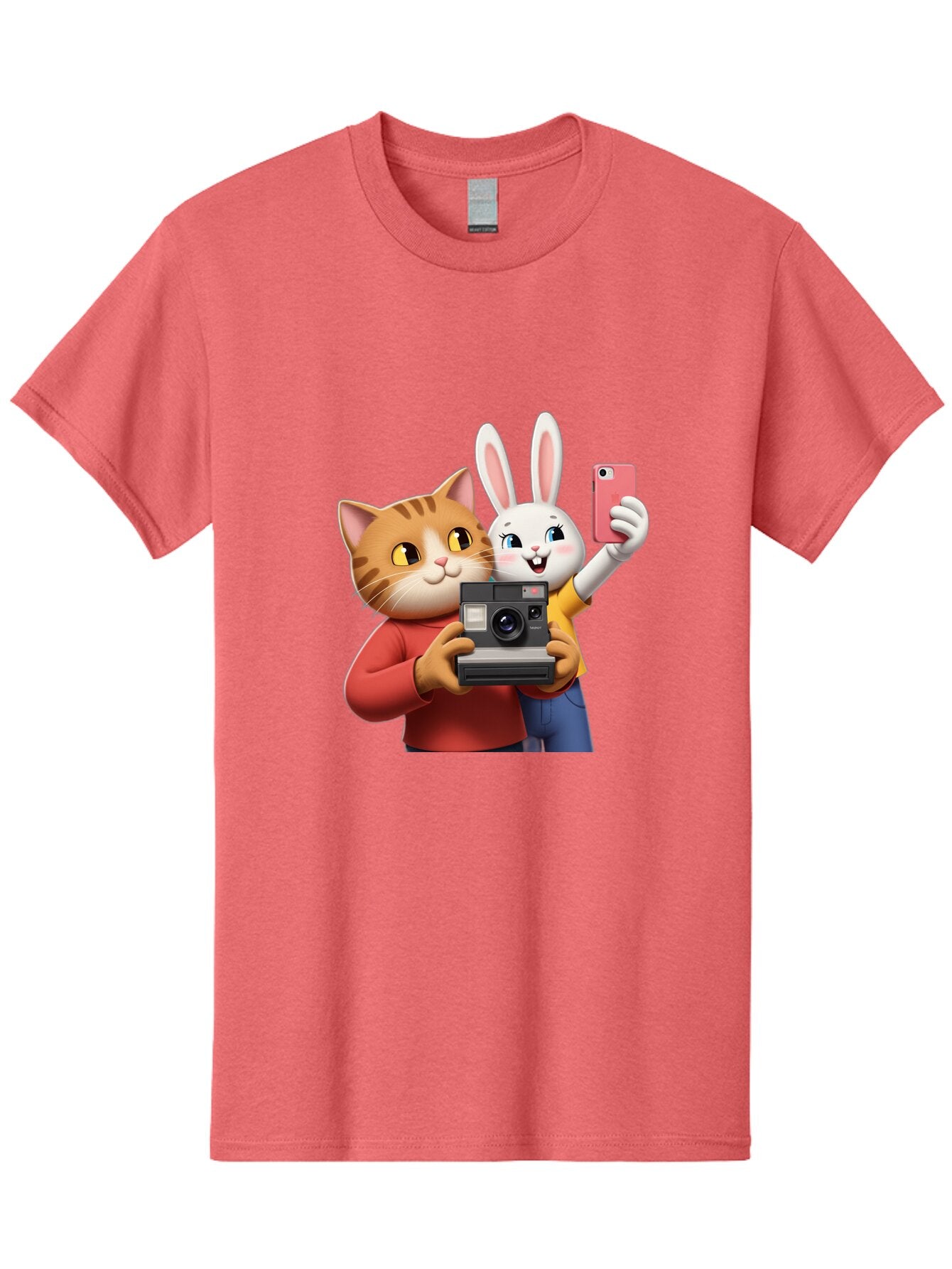 Cat-And-Rabbit Men'S Graphic Tee, 100% Cotton, Comfortable Casual Summer Wear, Machine Washable, Vintage Camera, Old Camera, Antique Camera, Black Camera, Classic Photography, Photography Equipment, Nostalgic Device, Film Camera, Camera Art Baq458