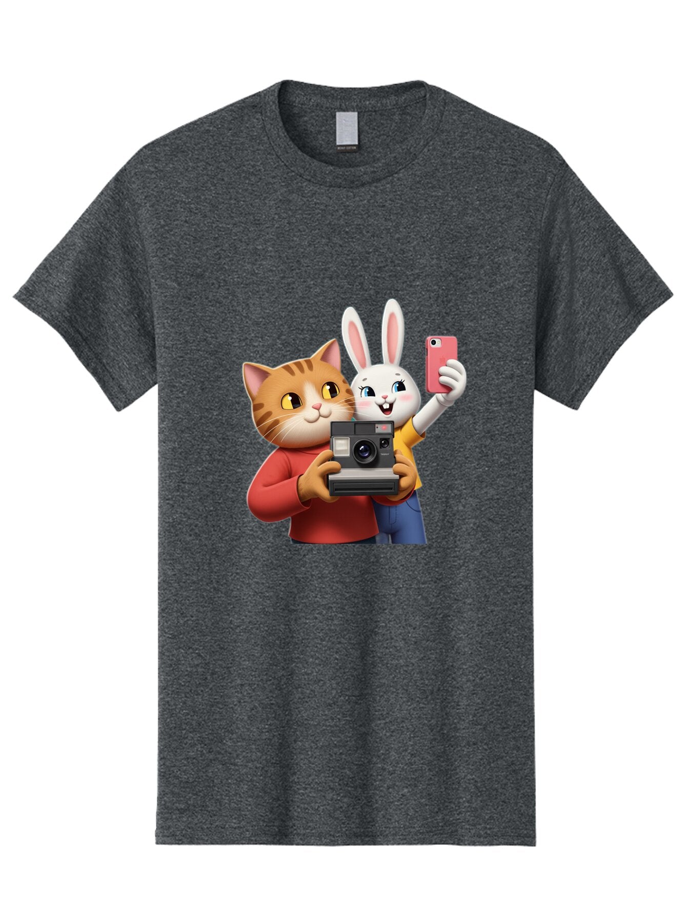 Cat-And-Rabbit Men'S Graphic Tee, 100% Cotton, Comfortable Casual Summer Wear, Machine Washable, Vintage Camera, Old Camera, Antique Camera, Black Camera, Classic Photography, Photography Equipment, Nostalgic Device, Film Camera, Camera Art Baq458