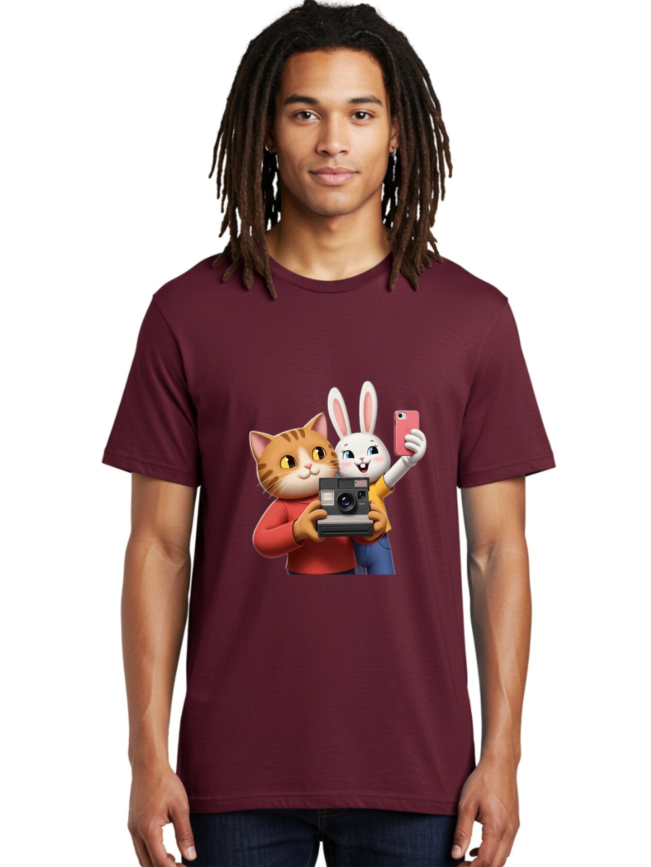 Cat-And-Rabbit Men'S Graphic Tee, 100% Cotton, Comfortable Casual Summer Wear, Machine Washable, Vintage Camera, Old Camera, Antique Camera, Black Camera, Classic Photography, Photography Equipment, Nostalgic Device, Film Camera, Camera Art Baq458 17