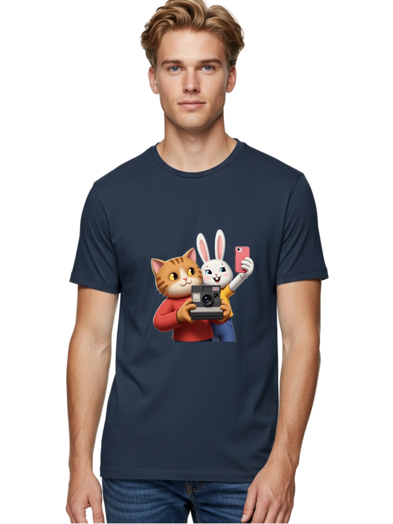 Cat-And-Rabbit Men'S Graphic Tee, 100% Cotton, Comfortable Casual Summer Wear, Machine Washable, Vintage Camera, Old Camera, Antique Camera, Black Camera, Classic Photography, Photography Equipment, Nostalgic Device, Film Camera, Camera Art Baq458 28