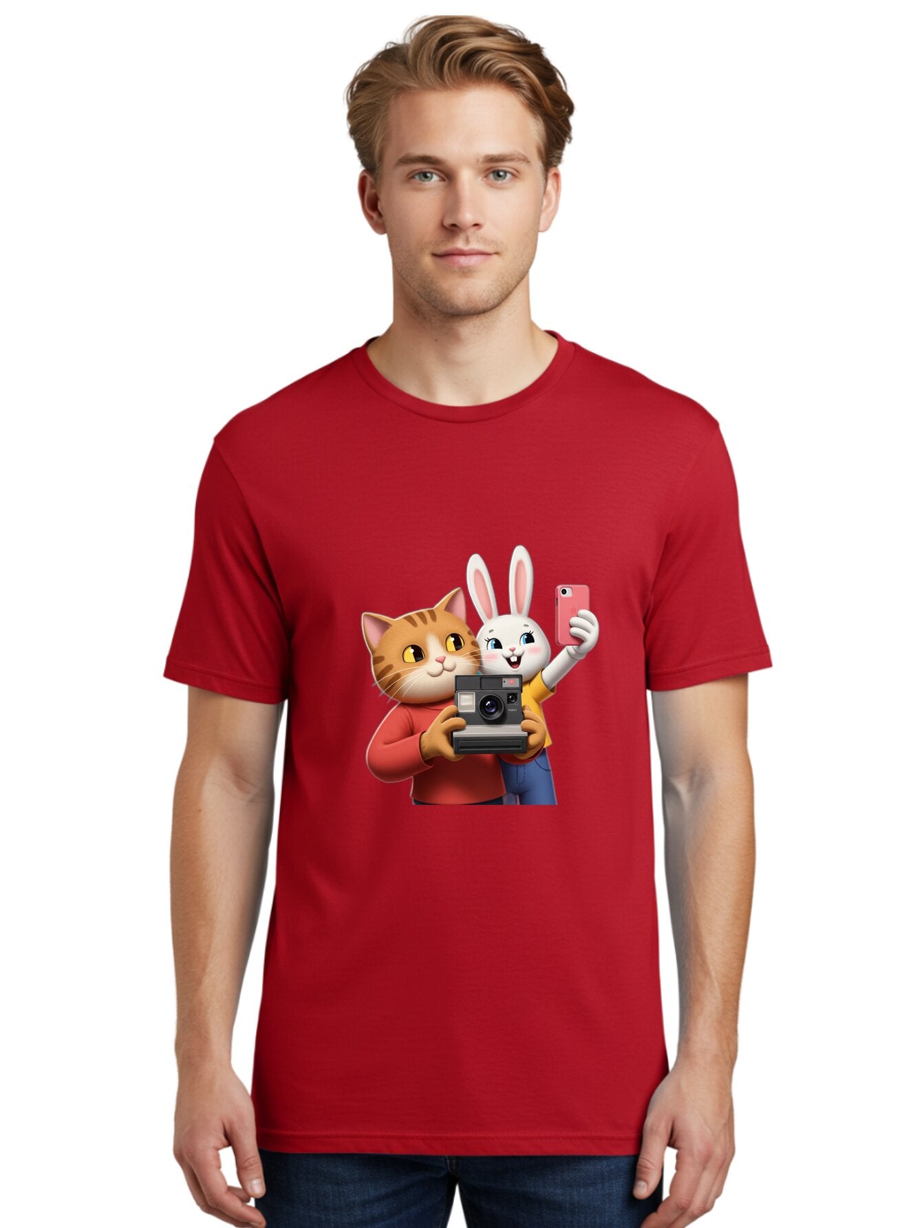 Cat-And-Rabbit Men'S Graphic Tee, 100% Cotton, Comfortable Casual Summer Wear, Machine Washable, Vintage Camera, Old Camera, Antique Camera, Black Camera, Classic Photography, Photography Equipment, Nostalgic Device, Film Camera, Camera Art Baq458 22