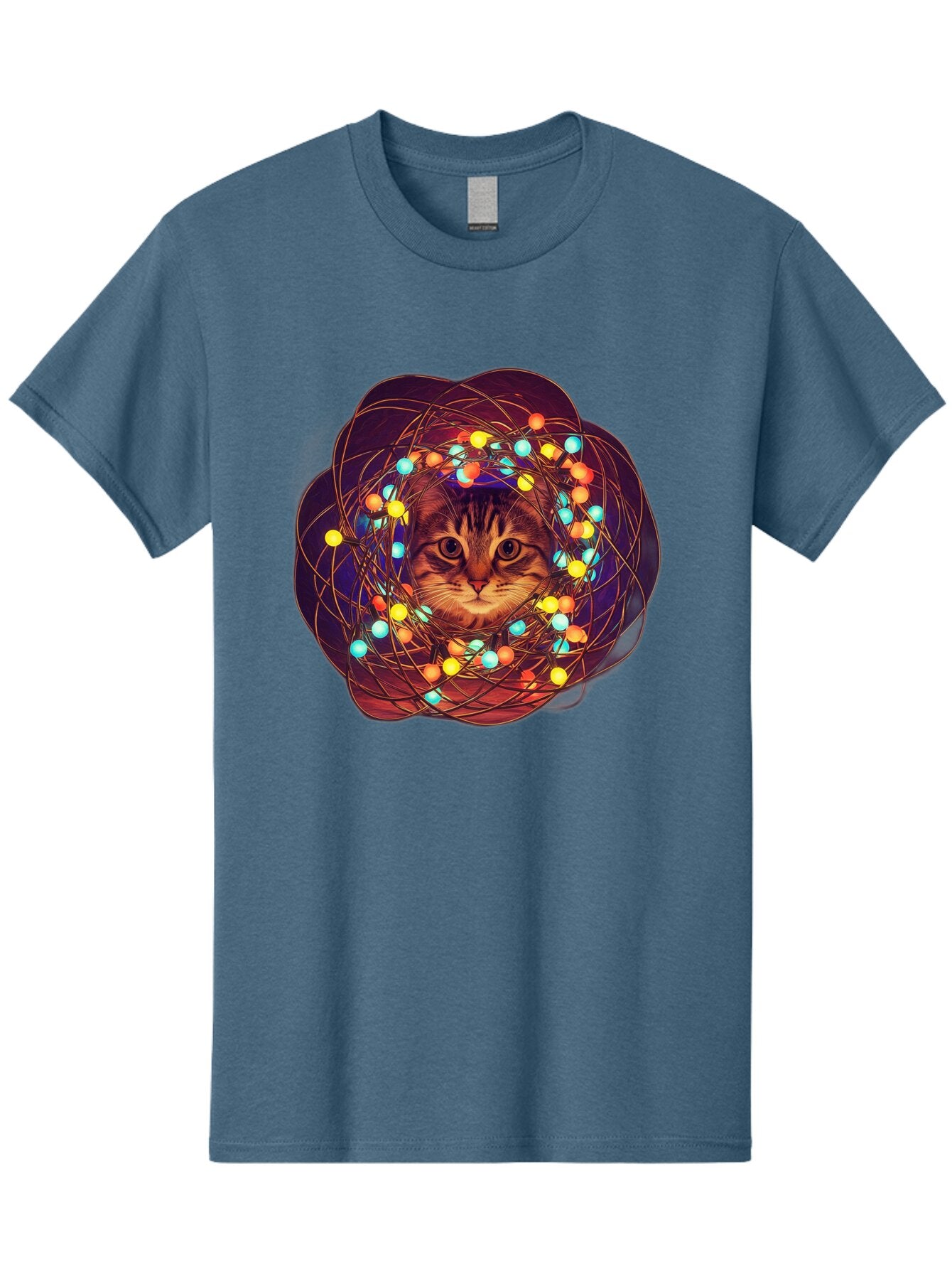 Cat-Entangled-In-Christmas-Lights Men'S Graphic Tee, 100% Cotton, Comfortable Casual Summer Wear, Machine Washable, Vintage Camera, Old Camera, Antique Camera, Black Camera, Classic Photography, Photography Equipment, Nostalgic Device, Baq460 12