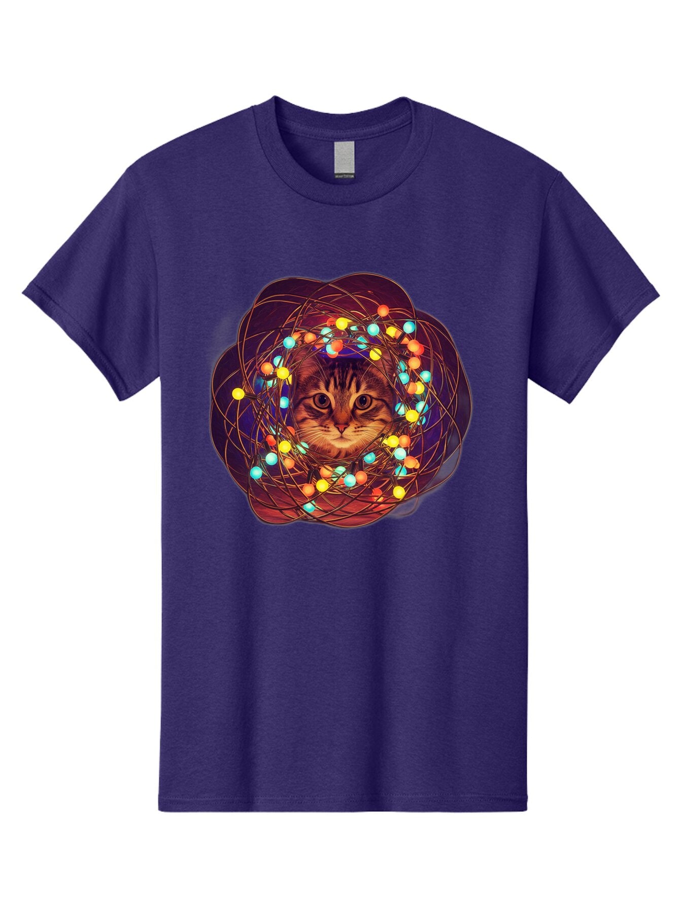 Cat-Entangled-In-Christmas-Lights Men'S Graphic Tee, 100% Cotton, Comfortable Casual Summer Wear, Machine Washable, Vintage Camera, Old Camera, Antique Camera, Black Camera, Classic Photography, Photography Equipment, Nostalgic Device, Baq460 4