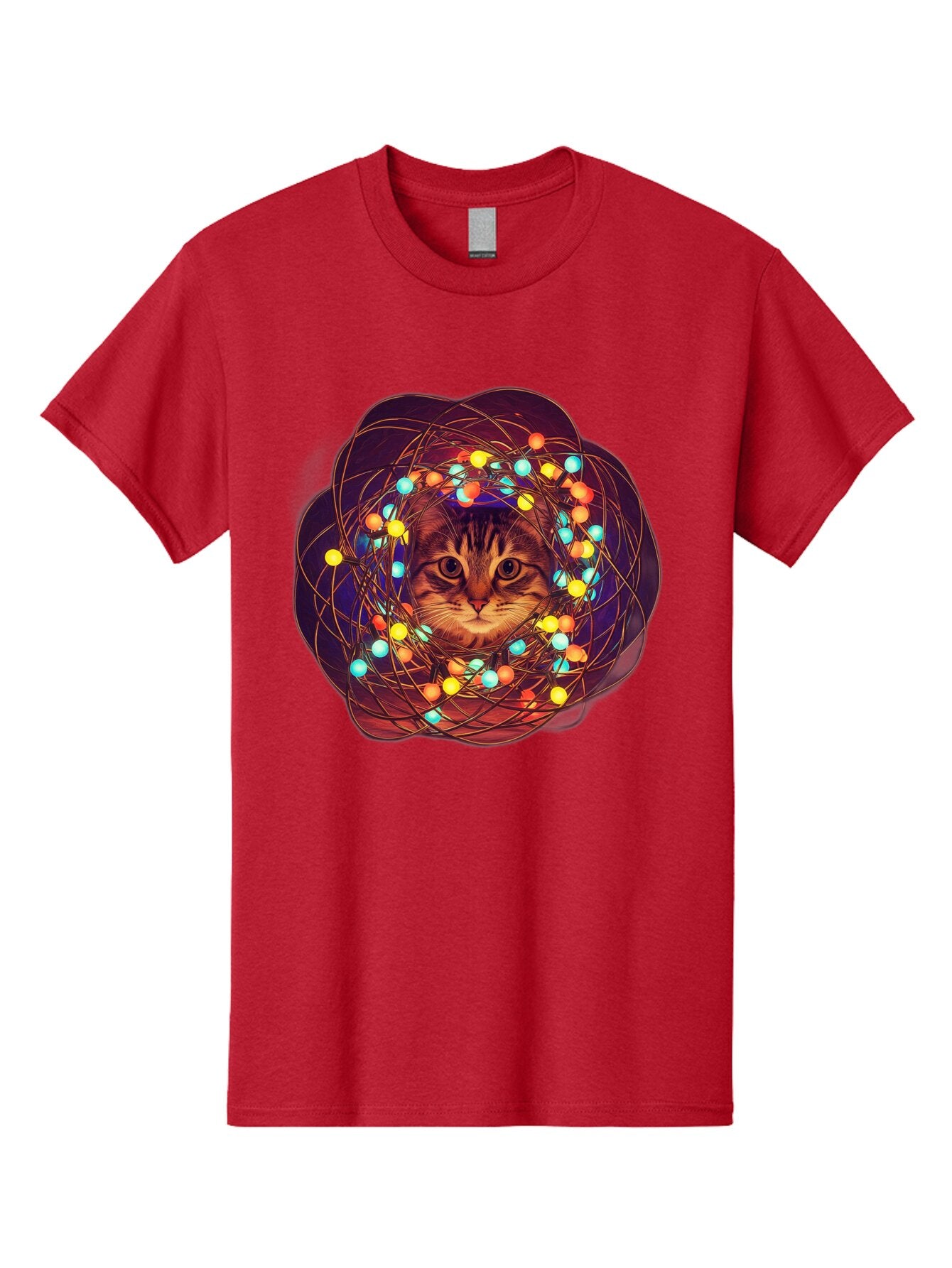 Cat-Entangled-In-Christmas-Lights Men'S Graphic Tee, 100% Cotton, Comfortable Casual Summer Wear, Machine Washable, Vintage Camera, Old Camera, Antique Camera, Black Camera, Classic Photography, Photography Equipment, Nostalgic Device, Baq460 8