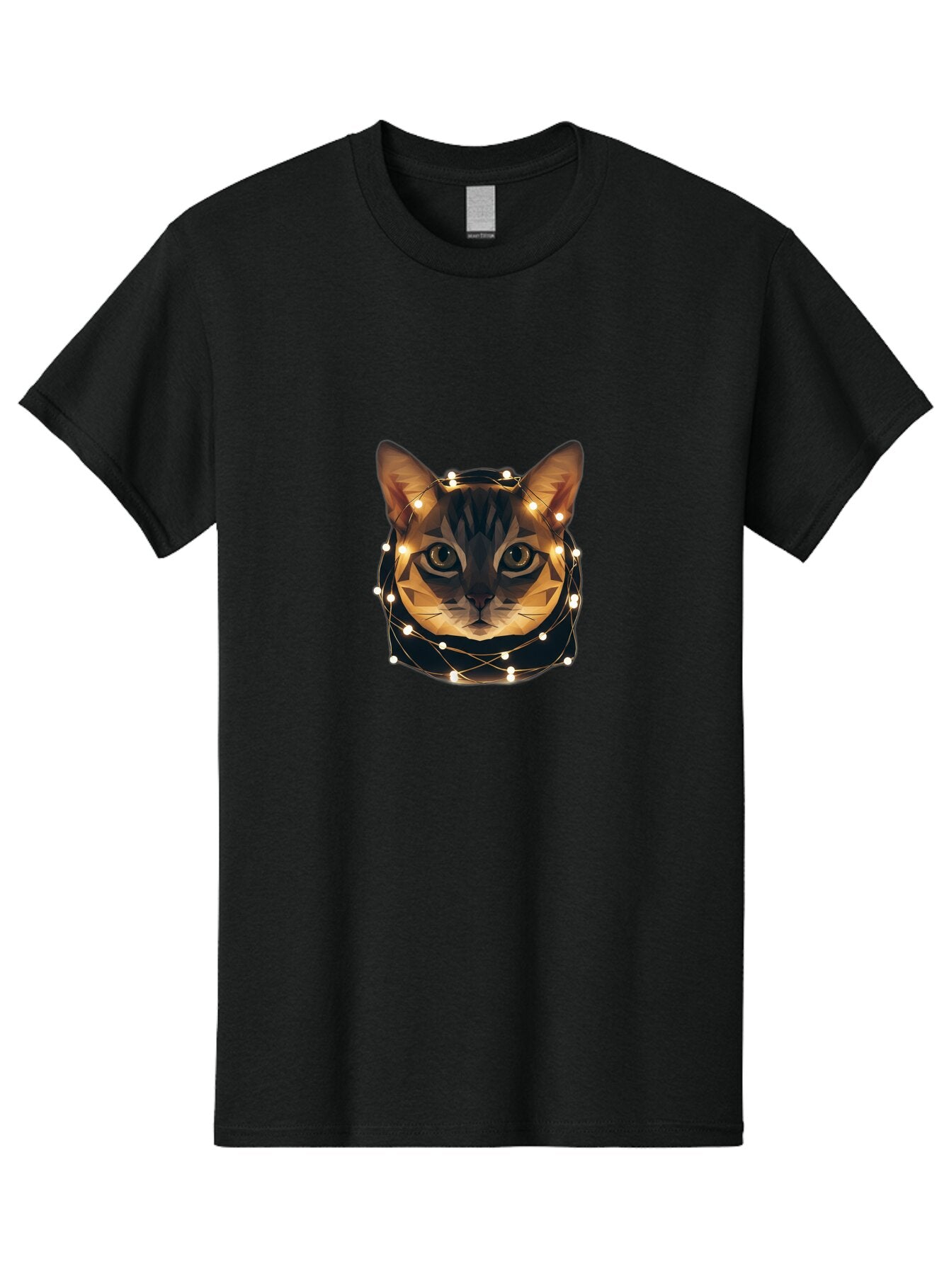 Cat-Face-With-Fairy-Lights Men'S Graphic Tee, 100% Cotton, Comfortable Casual Summer Wear, Machine Washable, Vintage Camera, Old Camera, Antique Camera, Black Camera, Classic Photography, Photography Equipment, Nostalgic Device, Film Camera, Baq461 14