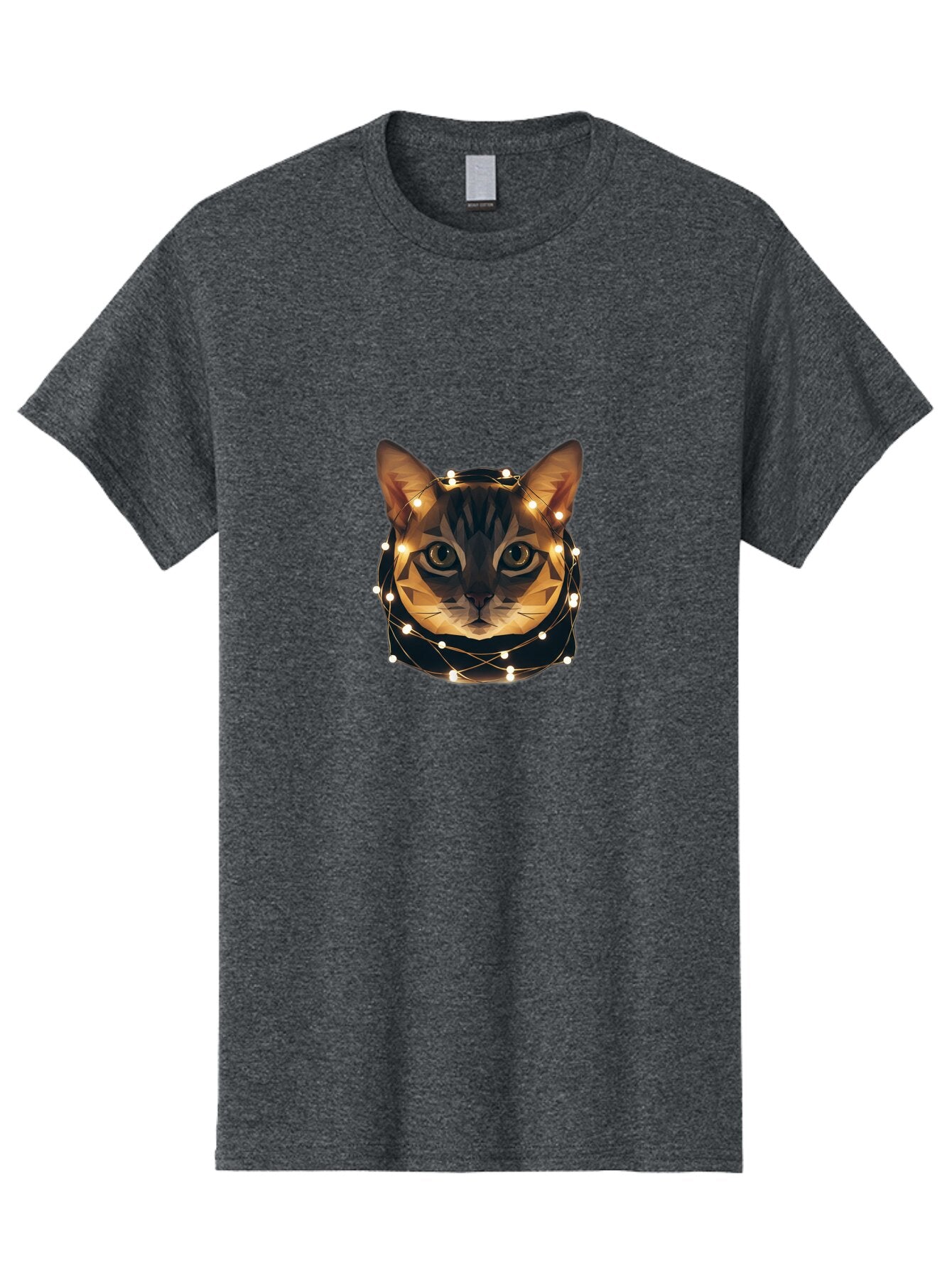Cat-Face-With-Fairy-Lights Men'S Graphic Tee, 100% Cotton, Comfortable Casual Summer Wear, Machine Washable, Vintage Camera, Old Camera, Antique Camera, Black Camera, Classic Photography, Photography Equipment, Nostalgic Device, Film Camera, Baq461 9