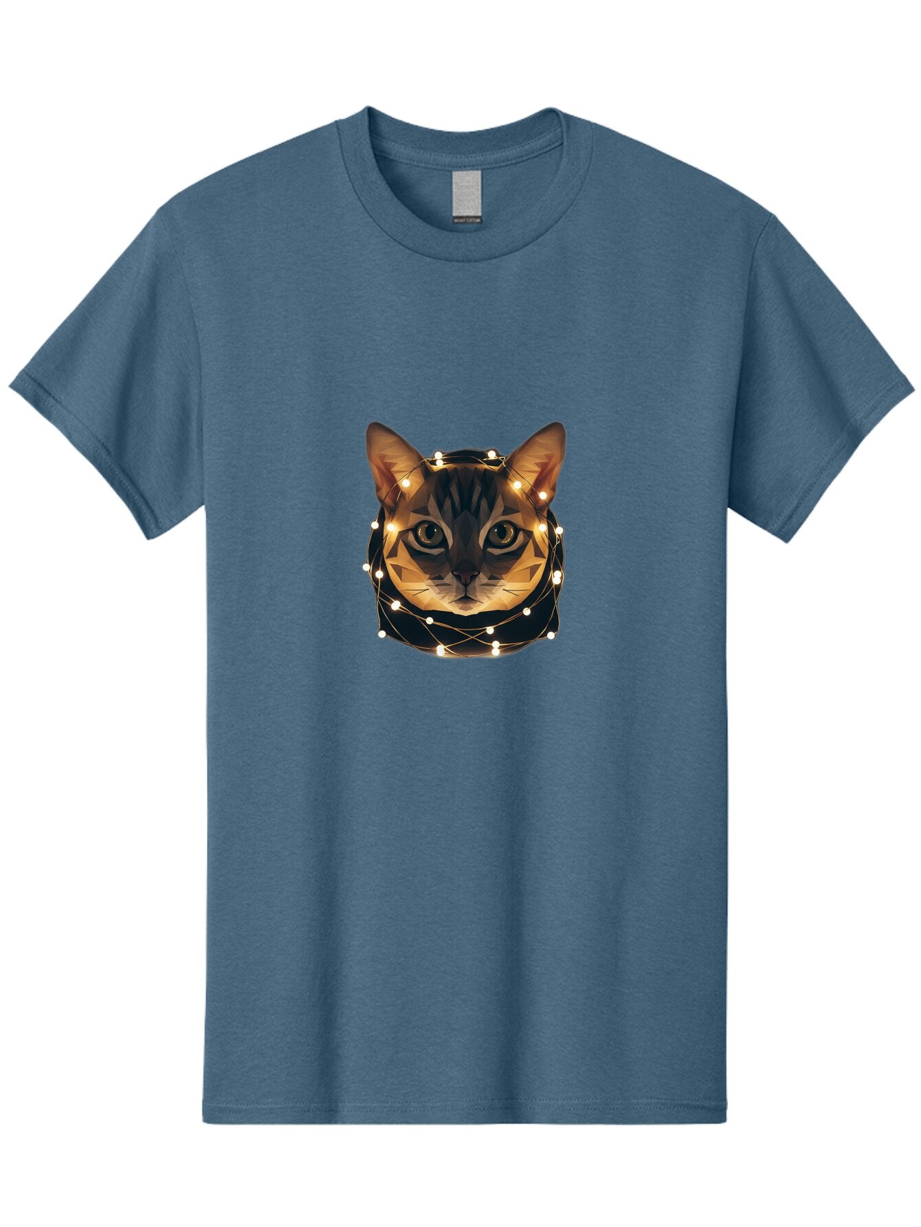 Cat-Face-With-Fairy-Lights Men'S Graphic Tee, 100% Cotton, Comfortable Casual Summer Wear, Machine Washable, Vintage Camera, Old Camera, Antique Camera, Black Camera, Classic Photography, Photography Equipment, Nostalgic Device, Film Camera, Baq461 12