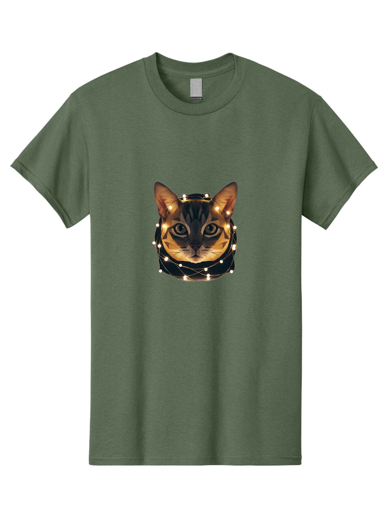Cat-Face-With-Fairy-Lights Men'S Graphic Tee, 100% Cotton, Comfortable Casual Summer Wear, Machine Washable, Vintage Camera, Old Camera, Antique Camera, Black Camera, Classic Photography, Photography Equipment, Nostalgic Device, Film Camera, Baq461 4