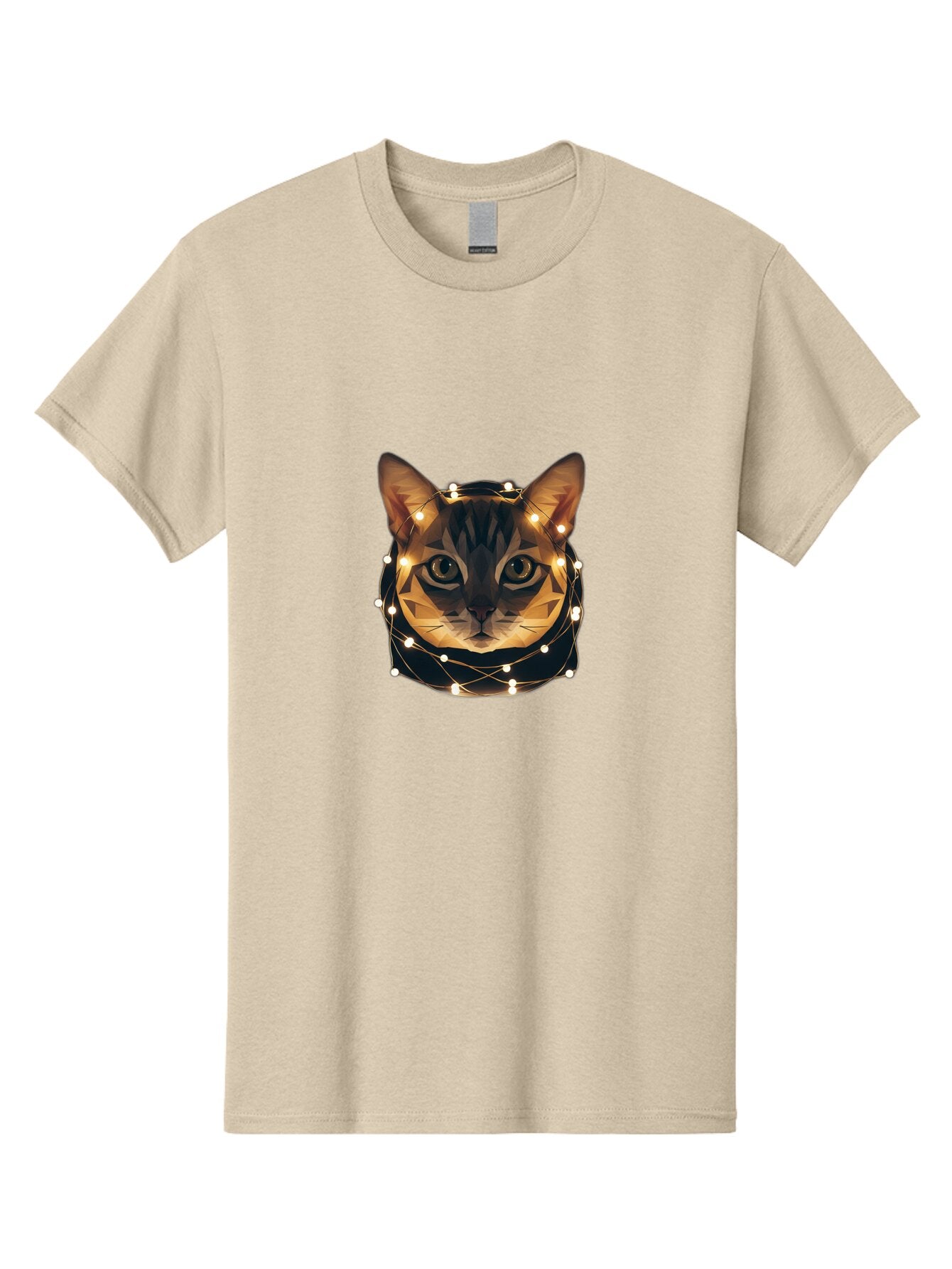 Cat-Face-With-Fairy-Lights Men'S Graphic Tee, 100% Cotton, Comfortable Casual Summer Wear, Machine Washable, Vintage Camera, Old Camera, Antique Camera, Black Camera, Classic Photography, Photography Equipment, Nostalgic Device, Film Camera, Baq461 7