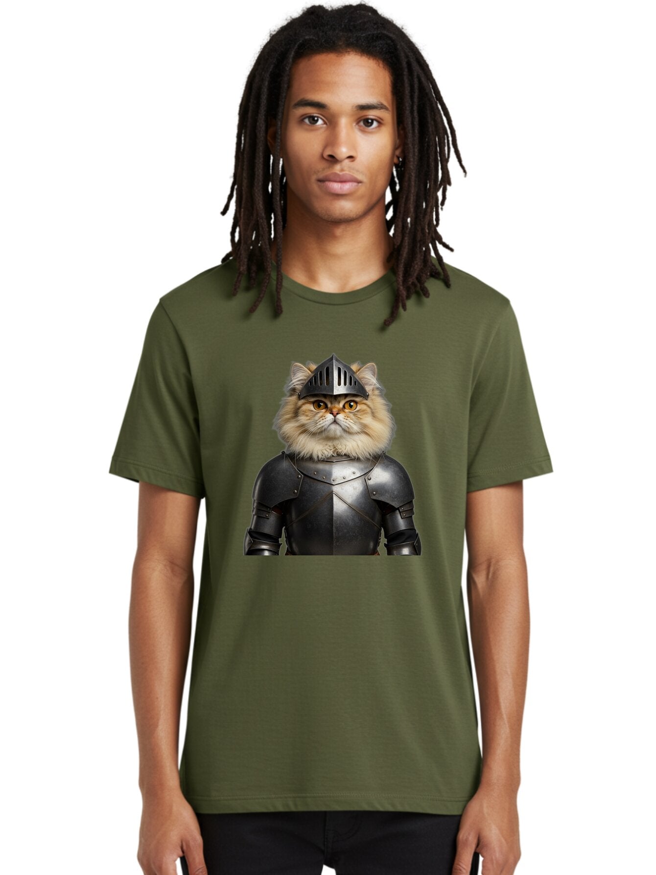 Cat-In-Armor-1 Men'S Graphic Tee, 100% Cotton, Comfortable Casual Summer Wear, Machine Washable, Vintage Camera, Old Camera, Antique Camera, Black Camera, Classic Photography, Photography Equipment, Nostalgic Device, Film Camera, Camera Art Baq464 30