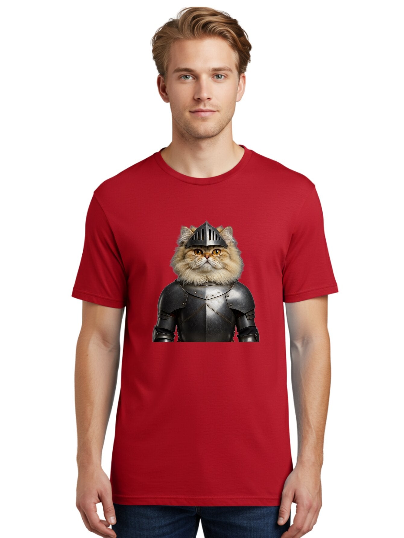 Cat-In-Armor-1 Men'S Graphic Tee, 100% Cotton, Comfortable Casual Summer Wear, Machine Washable, Vintage Camera, Old Camera, Antique Camera, Black Camera, Classic Photography, Photography Equipment, Nostalgic Device, Film Camera, Camera Art Baq464 26