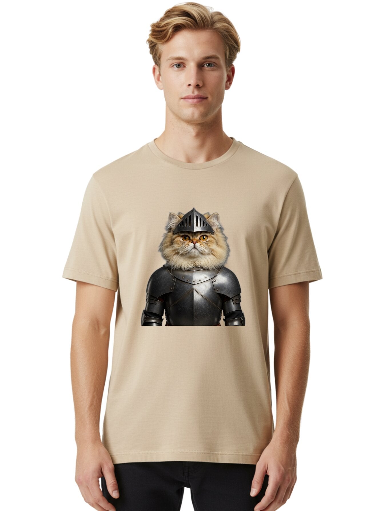 Cat-In-Armor-1 Men'S Graphic Tee, 100% Cotton, Comfortable Casual Summer Wear, Machine Washable, Vintage Camera, Old Camera, Antique Camera, Black Camera, Classic Photography, Photography Equipment, Nostalgic Device, Film Camera, Camera Art Baq464 17