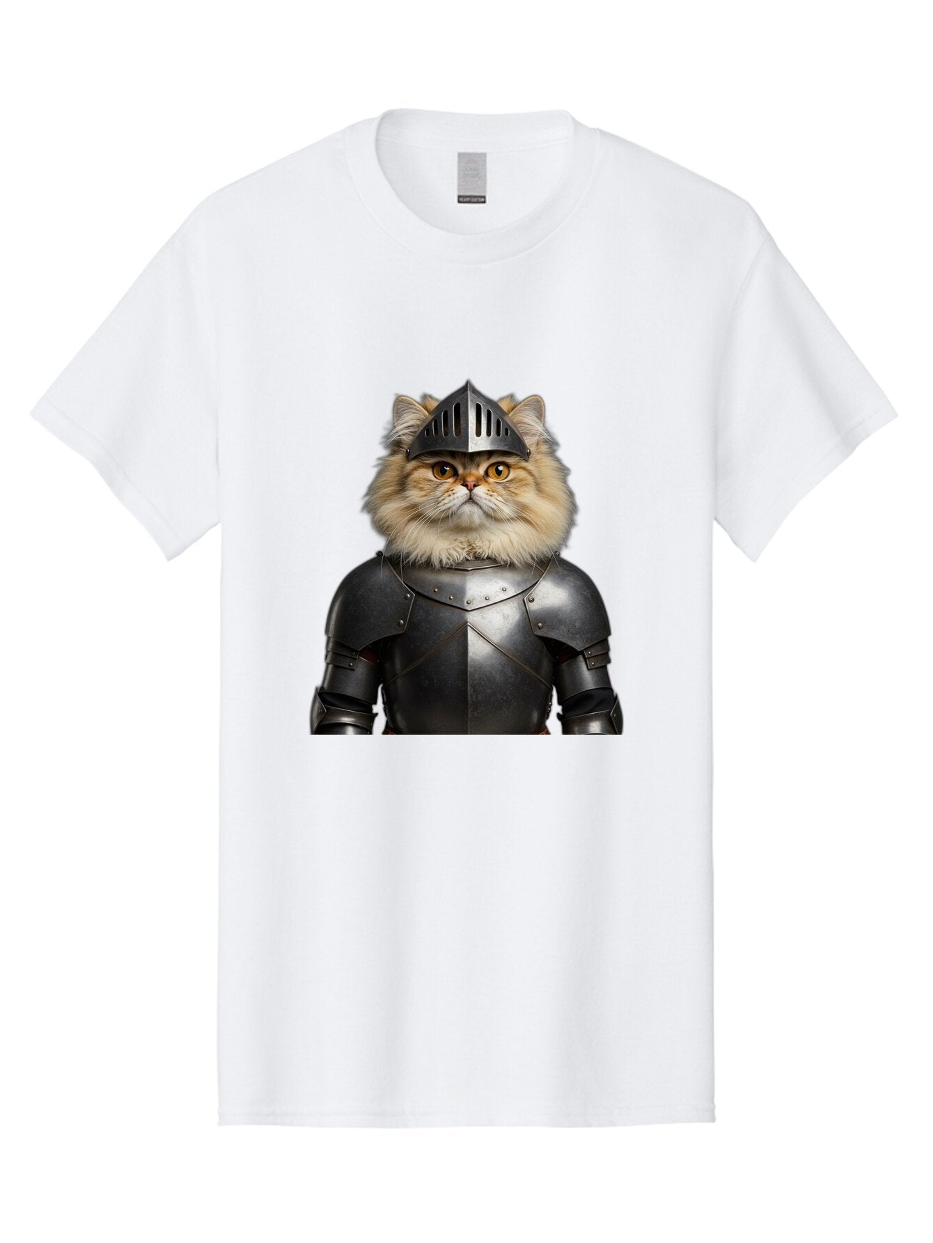 Cat-In-Armor-1 Men'S Graphic Tee, 100% Cotton, Comfortable Casual Summer Wear, Machine Washable, Vintage Camera, Old Camera, Antique Camera, Black Camera, Classic Photography, Photography Equipment, Nostalgic Device, Film Camera, Camera Art Baq464