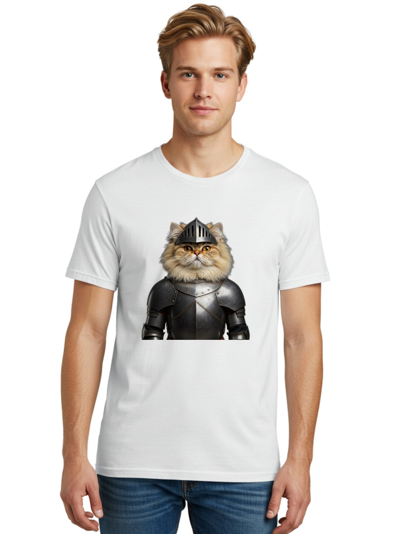 Cat-In-Armor-1 Men'S Graphic Tee, 100% Cotton, Comfortable Casual Summer Wear, Machine Washable, Vintage Camera, Old Camera, Antique Camera, Black Camera, Classic Photography, Photography Equipment, Nostalgic Device, Film Camera, Camera Art Baq464 19