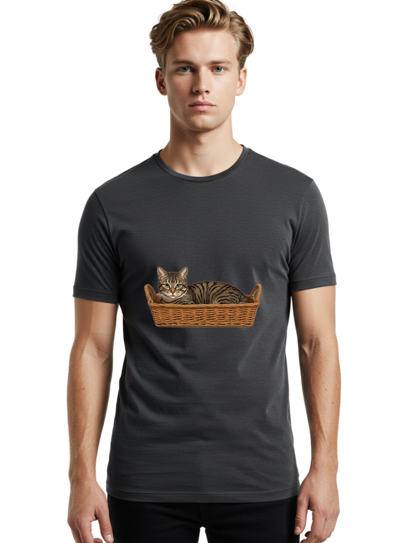 Cat-In-Basket Men'S Graphic Tee, 100% Cotton, Comfortable Casual Summer Wear, Machine Washable, Vintage Camera, Old Camera, Antique Camera, Black Camera, Classic Photography, Photography Equipment, Nostalgic Device, Film Camera, Camera Art Baq466 20