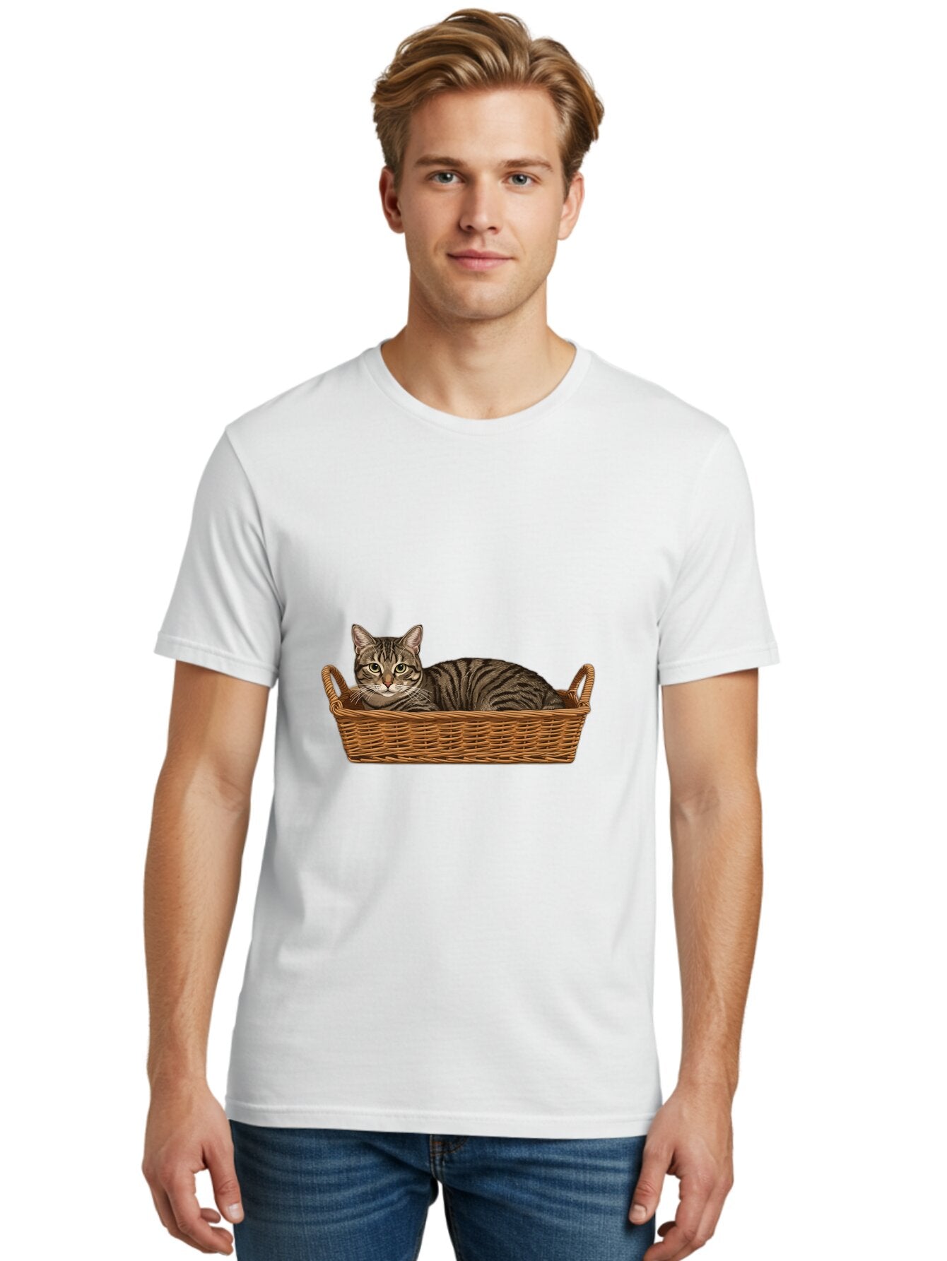Cat-In-Basket Men'S Graphic Tee, 100% Cotton, Comfortable Casual Summer Wear, Machine Washable, Vintage Camera, Old Camera, Antique Camera, Black Camera, Classic Photography, Photography Equipment, Nostalgic Device, Film Camera, Camera Art Baq466 24