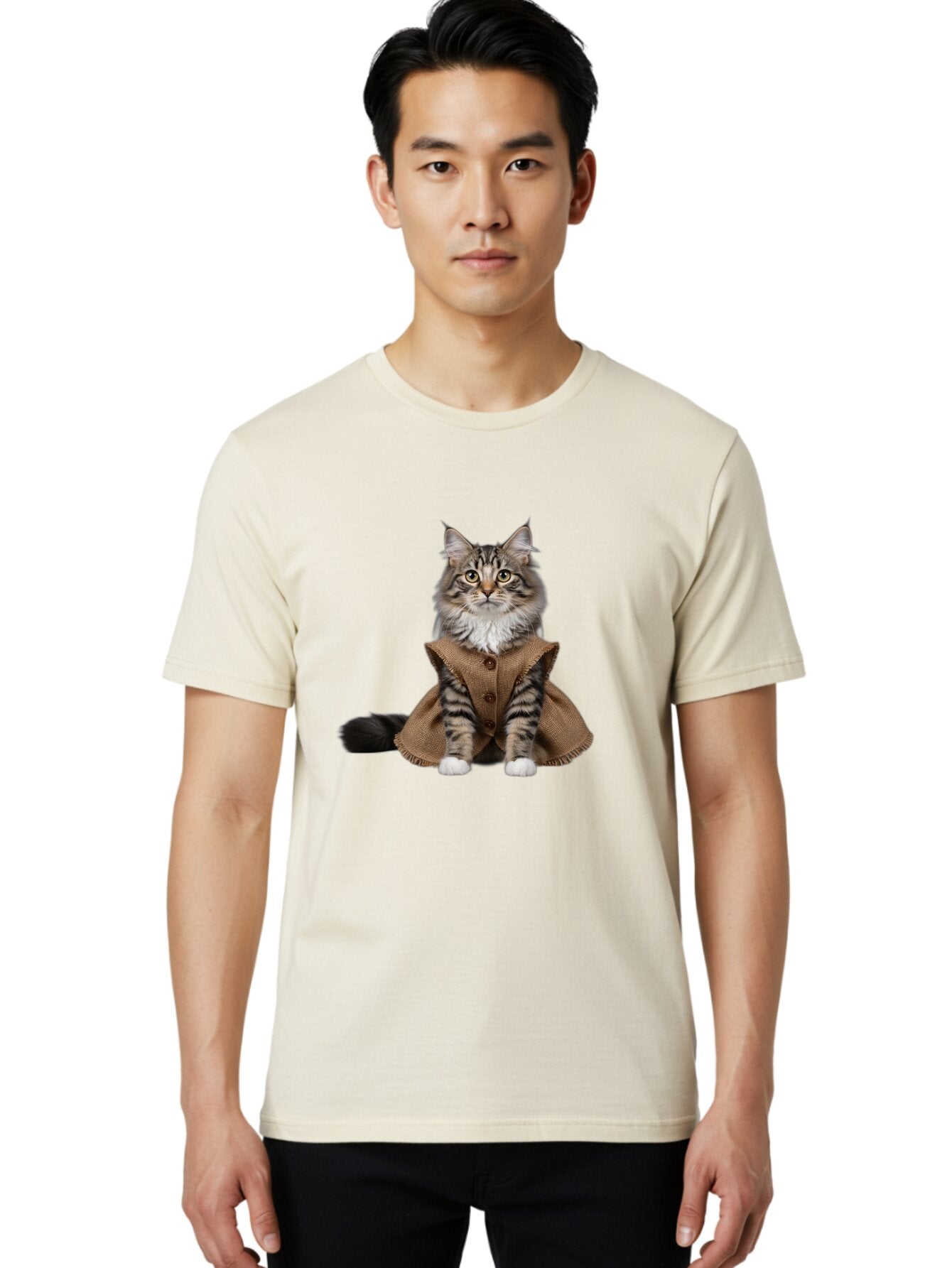 Cat-In-Brown-Vest-Sitting Men'S Graphic Tee, 100% Cotton, Comfortable Casual Summer Wear, Machine Washable, Vintage Camera, Old Camera, Antique Camera, Black Camera, Classic Photography, Photography Equipment, Nostalgic Device, Film Camera, Baq467 19