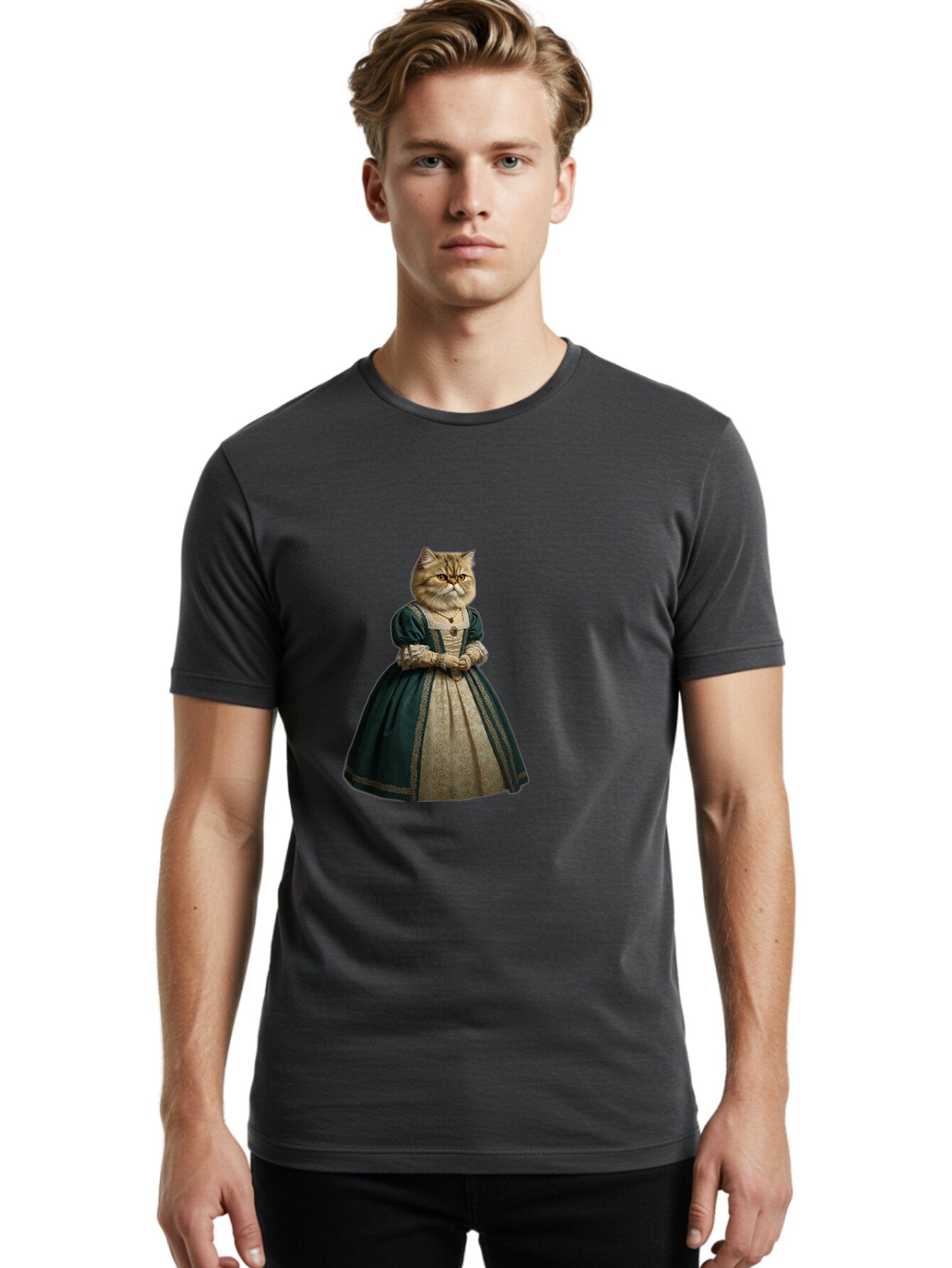 Cat-In-Dress Men'S Graphic Tee, 100% Cotton, Comfortable Casual Summer Wear, Machine Washable, Vintage Camera, Old Camera, Antique Camera, Black Camera, Classic Photography, Photography Equipment, Nostalgic Device, Film Camera, Camera Art Baq469 28