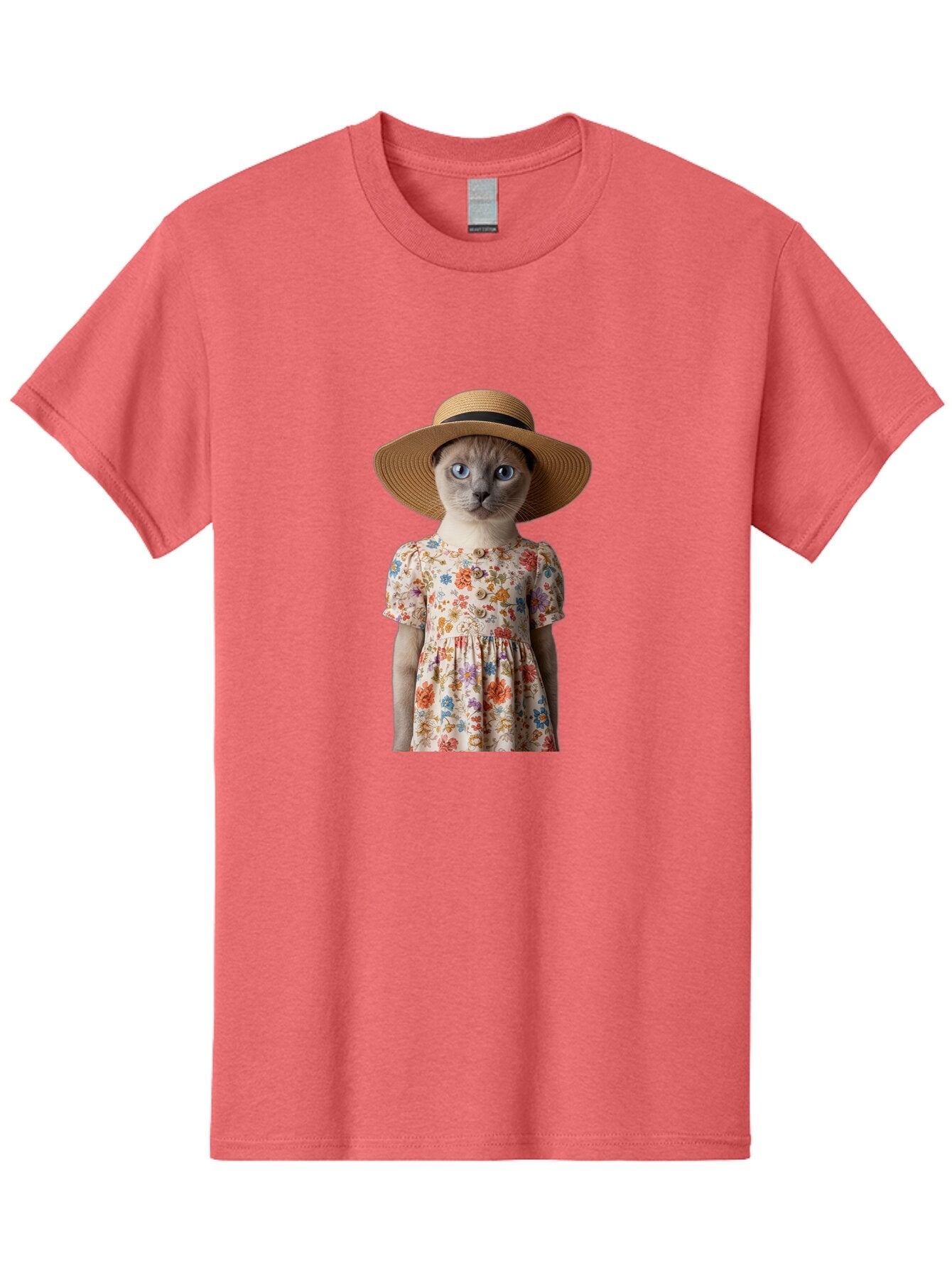 Cat-In-Floral-Dress Men'S Graphic Tee, 100% Cotton, Comfortable Casual Summer Wear, Machine Washable, Vintage Camera, Old Camera, Antique Camera, Black Camera, Classic Photography, Photography Equipment, Nostalgic Device, Film Camera, Baq470 6