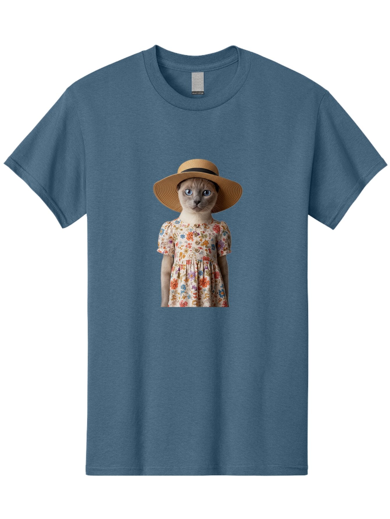 Cat-In-Floral-Dress Men'S Graphic Tee, 100% Cotton, Comfortable Casual Summer Wear, Machine Washable, Vintage Camera, Old Camera, Antique Camera, Black Camera, Classic Photography, Photography Equipment, Nostalgic Device, Film Camera, Baq470 5