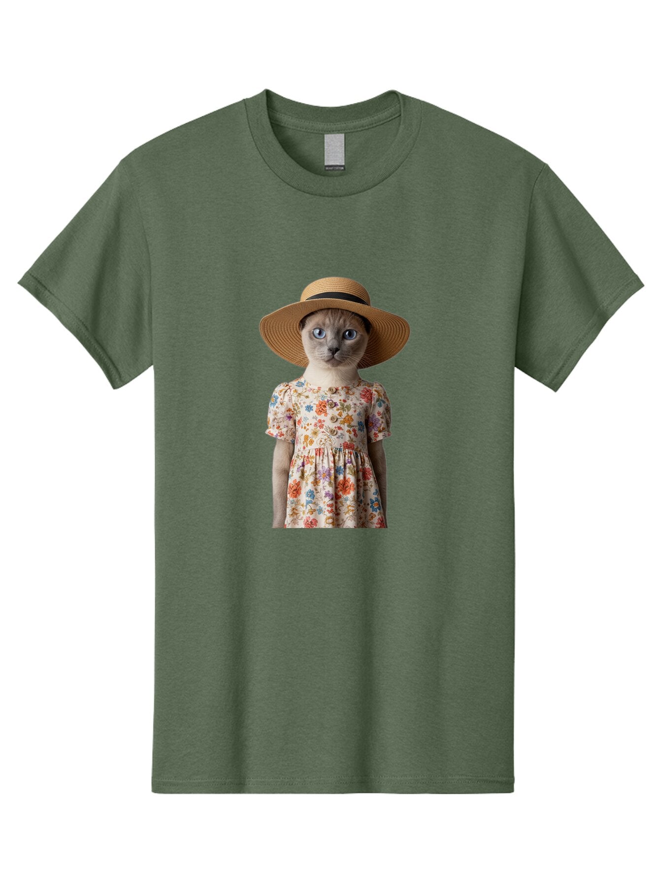 Cat-In-Floral-Dress Men'S Graphic Tee, 100% Cotton, Comfortable Casual Summer Wear, Machine Washable, Vintage Camera, Old Camera, Antique Camera, Black Camera, Classic Photography, Photography Equipment, Nostalgic Device, Film Camera, Baq470 11