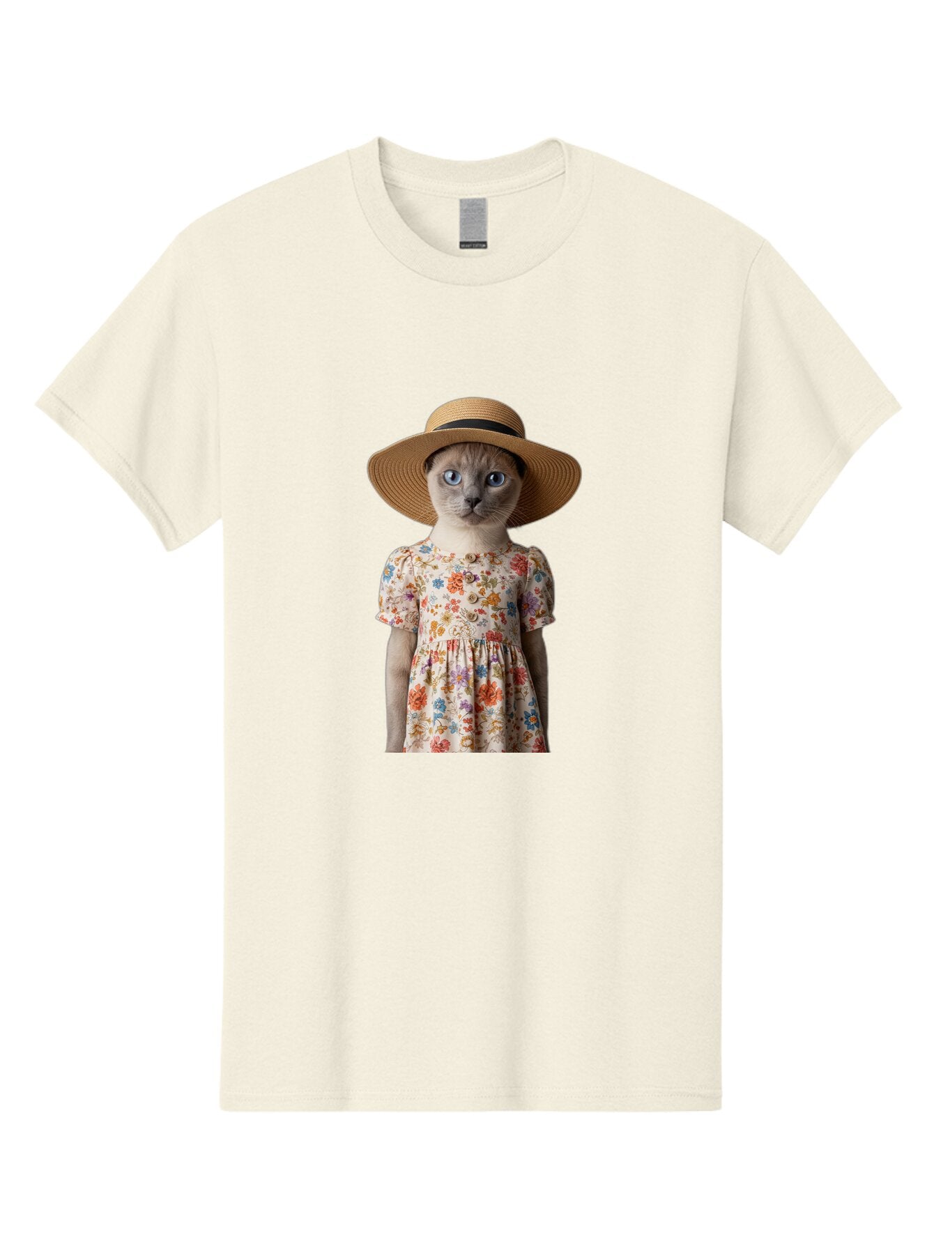 Cat-In-Floral-Dress Men'S Graphic Tee, 100% Cotton, Comfortable Casual Summer Wear, Machine Washable, Vintage Camera, Old Camera, Antique Camera, Black Camera, Classic Photography, Photography Equipment, Nostalgic Device, Film Camera, Baq470 9